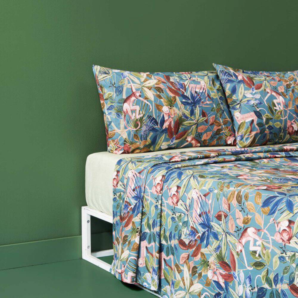 Copriletto Piazza E Mezza 200x260 Cm In Puro Cotone Morbido - Colore Marrone Chiaro Con Volant - Per Letto 120 Cm - 3