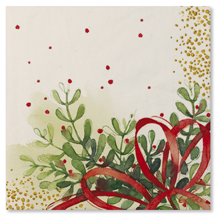 20 TOVAGLIOLI 33x33 3V CHRISTMAS BOUQUET