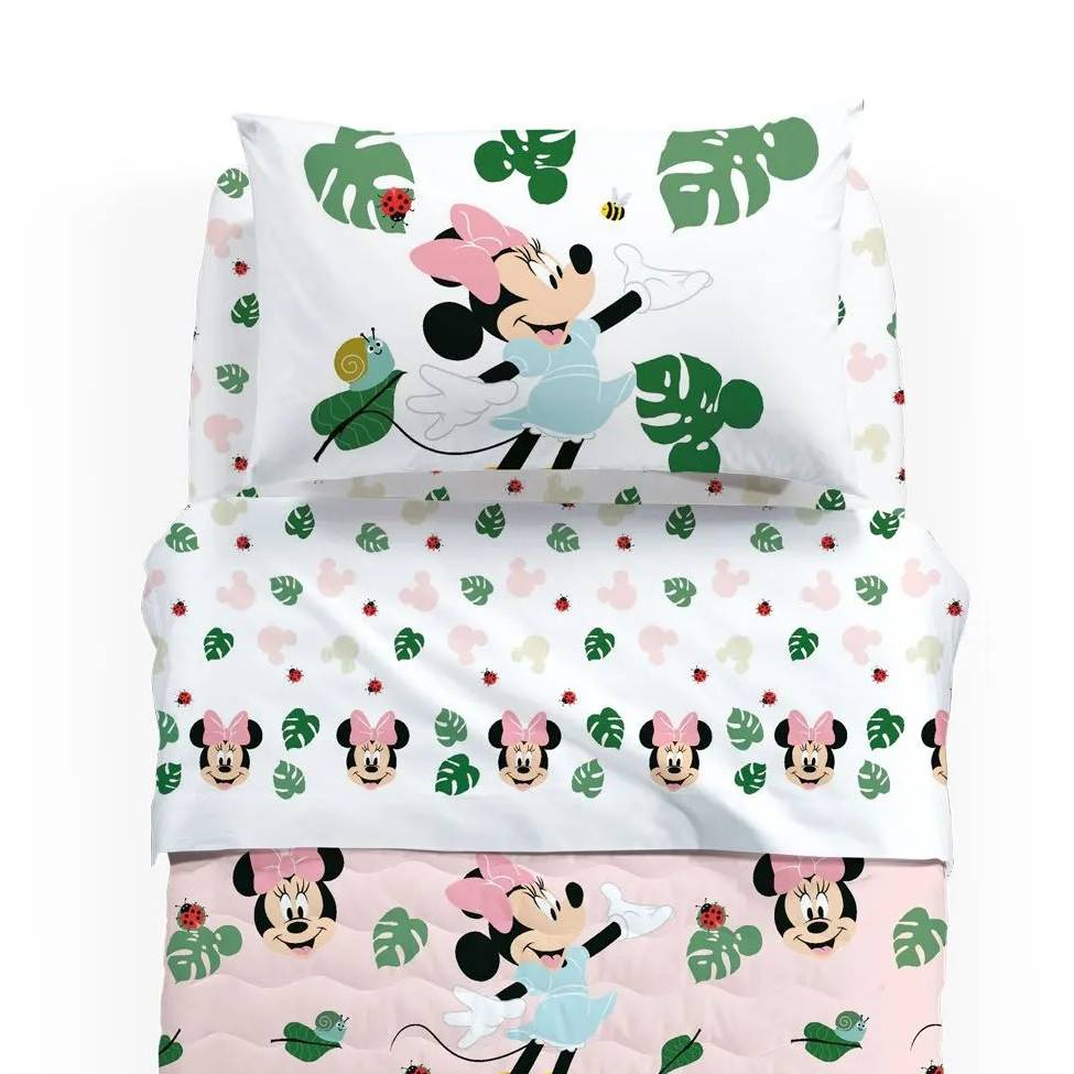 Caleffi sheets complete Disney MINNIE GARDEN single