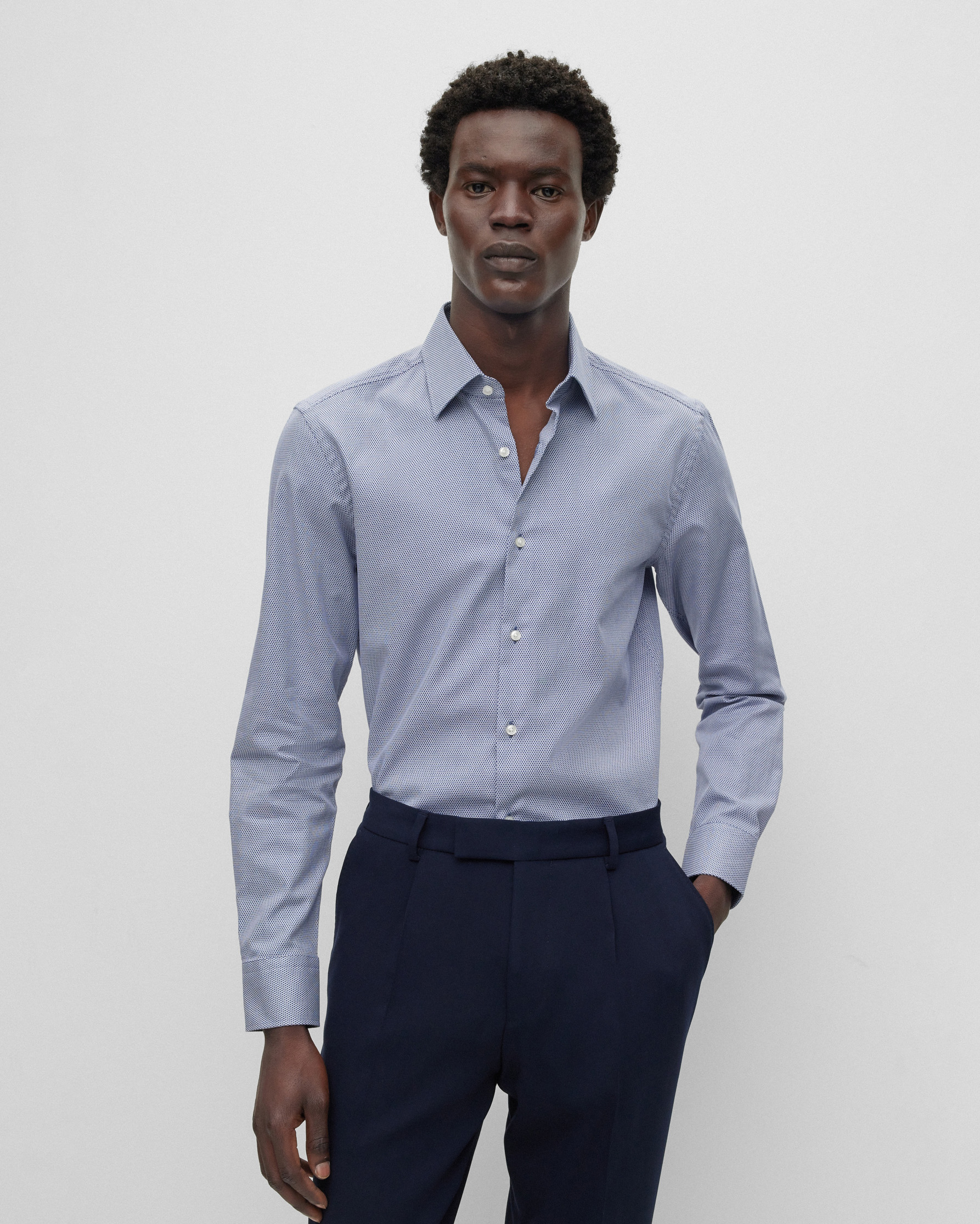 Eterna Camicia da uomo Comfort Fit, bianco, 50