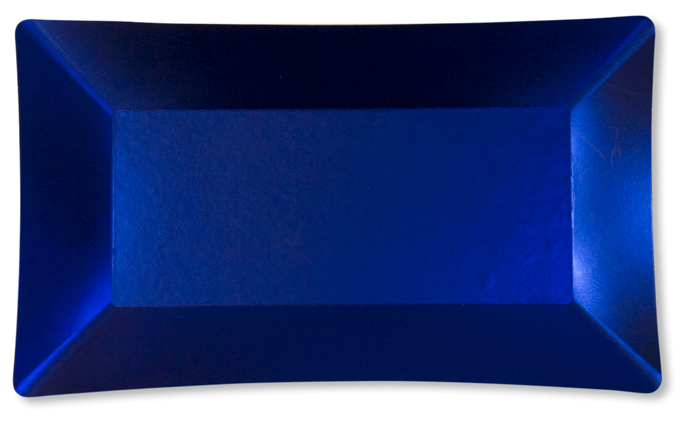 8 PIATTI RETTANGOLARE WASABI CM 24,5X14,5 BLU SATINATO