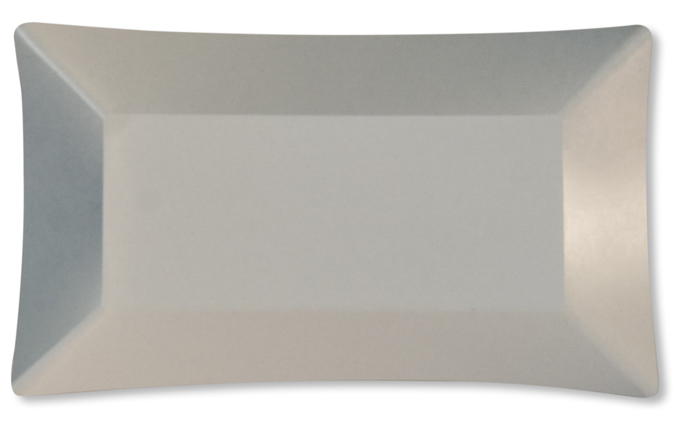 8 PIATTI RETTANGOLARE WASABI CM 24,5X14,5 BIANCO OPACO