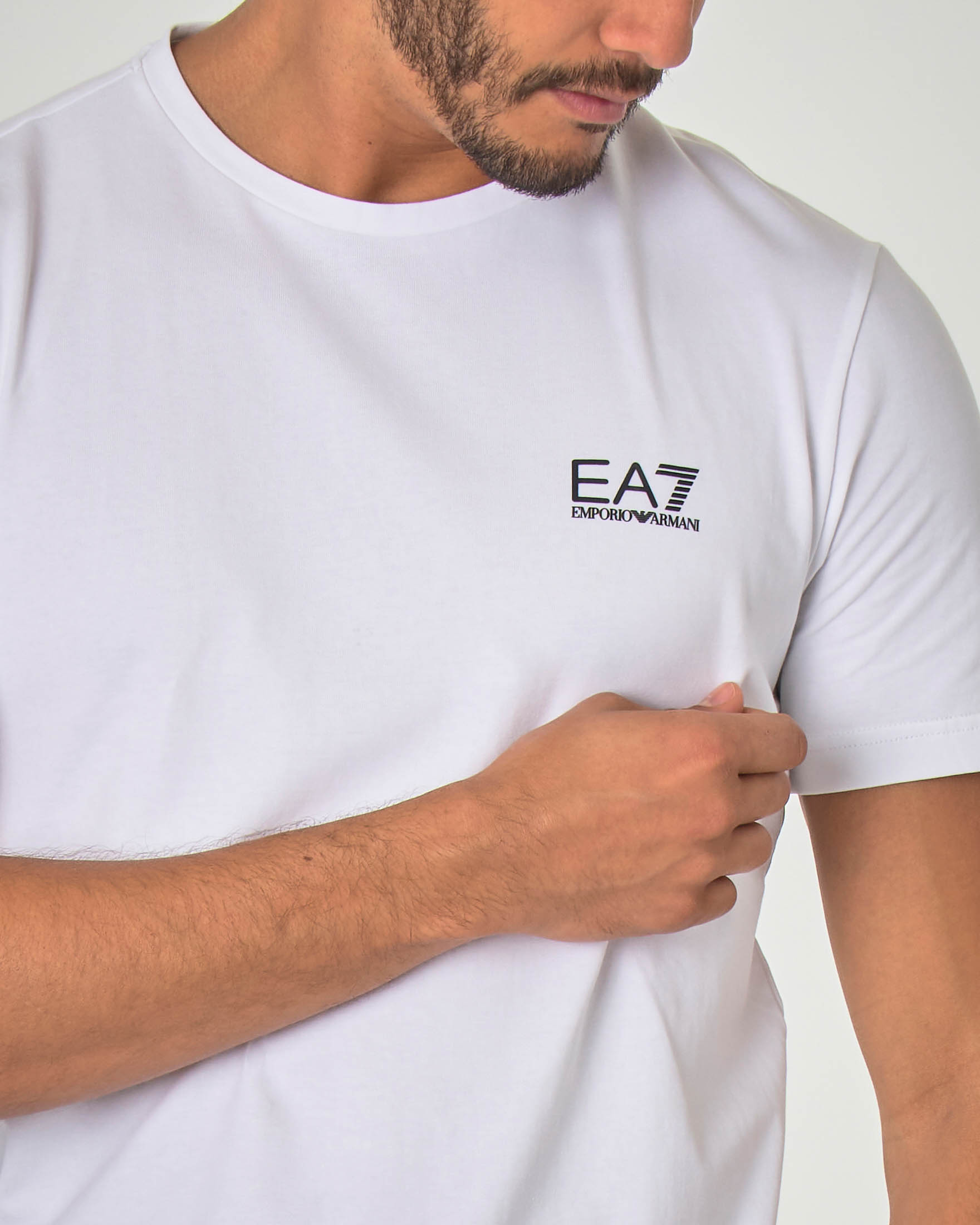 Shirt Sottogiacca Armani T Shirt Bianca Elegante Uomo T-shirt EA7