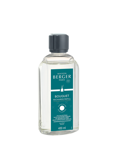 Ricarica di Profumo per Diffusore a Bastoncini  Bouquet Collection Anti Odore Salle D' Eau Aquatique 400 ml. Maison Berger