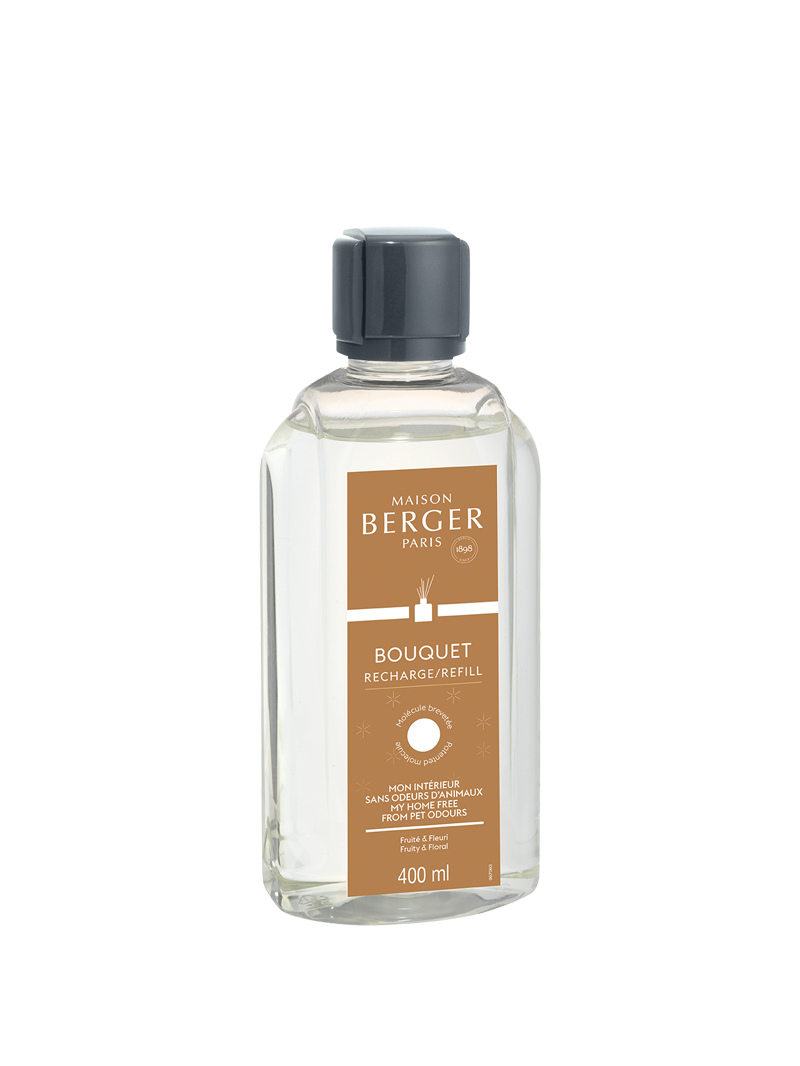 Ricarica di Profumo per Diffusore a Bastoncini  Bouquet Collection Anti Odore Animaux Fruitè & Fleuri 400 ml. Maison Berger