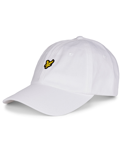 Berretto bianco con frontino e aquila ricamata