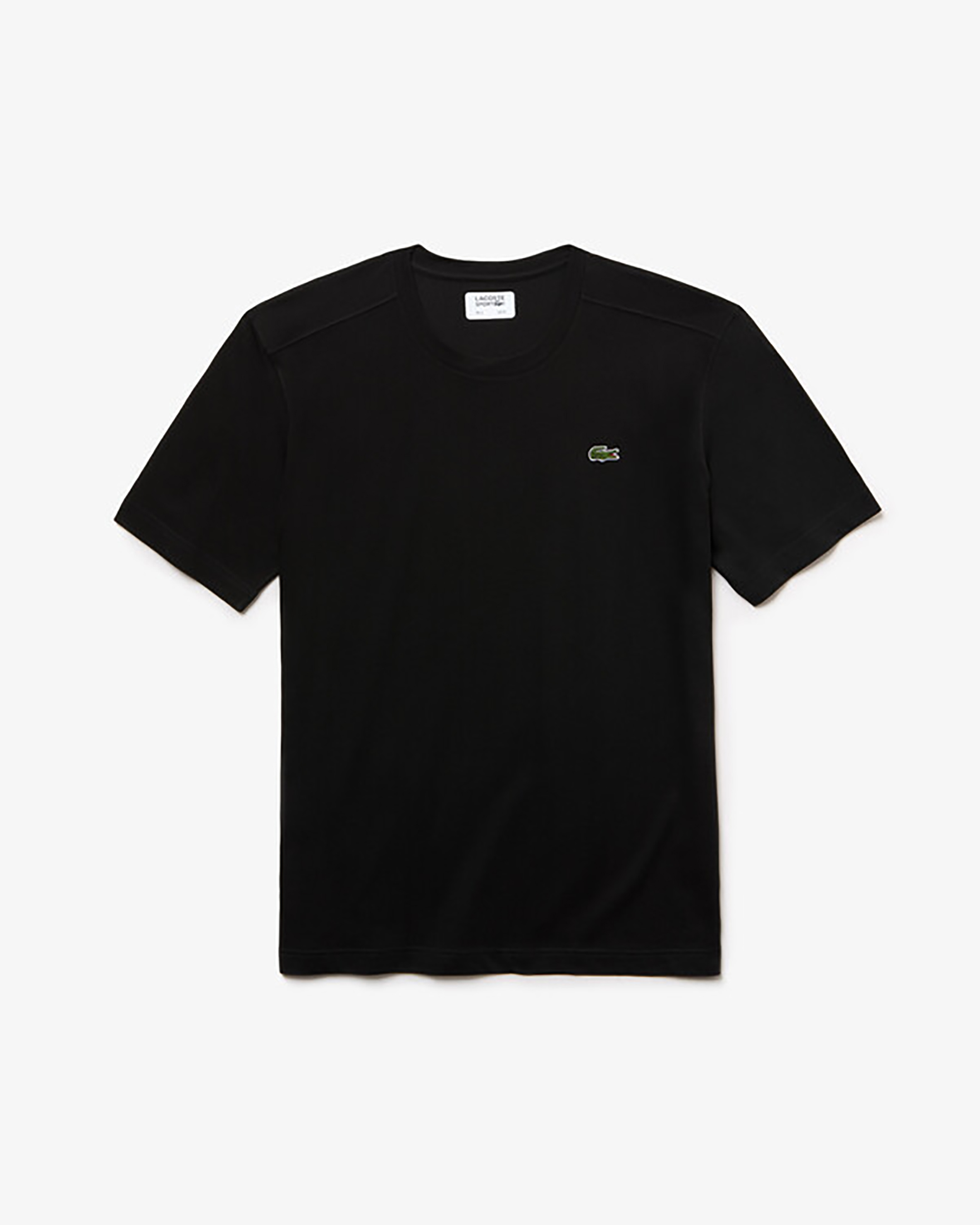 T-shirt Lacoste nera mezza manica con logo coccodrillo ricamato