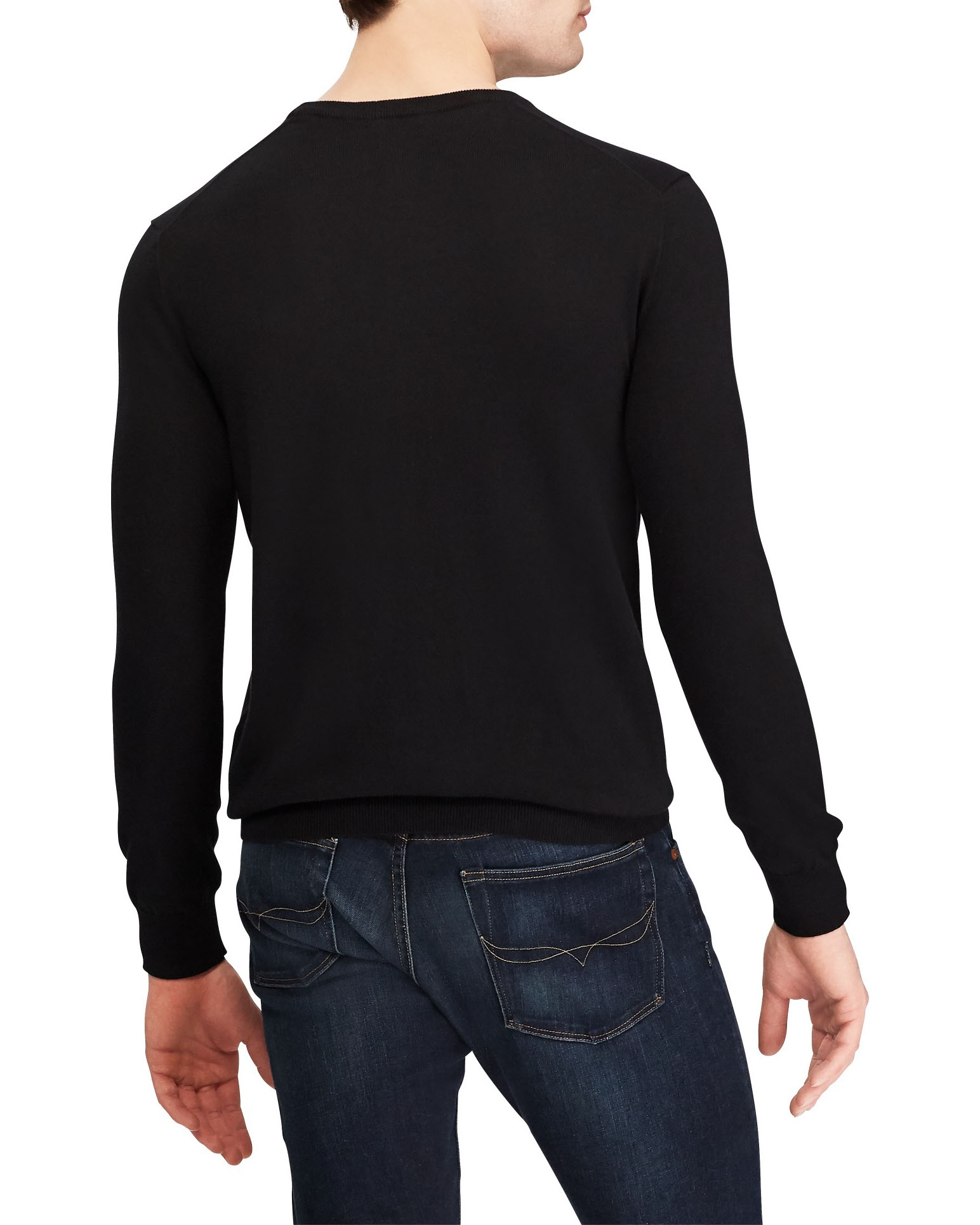 Maglia girocollo Polo Ralph Lauren nera in pima cotton image