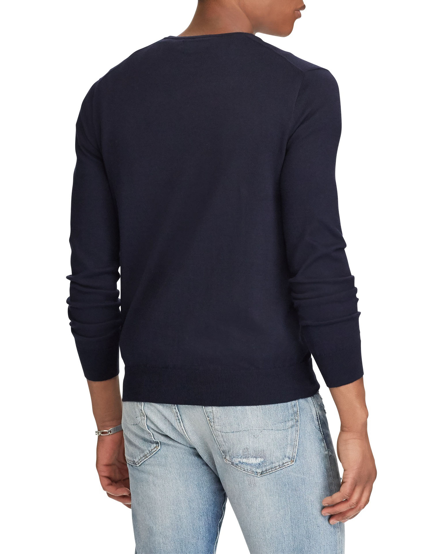 Maglia girocollo Polo Ralph Lauren blu in pima cotton image