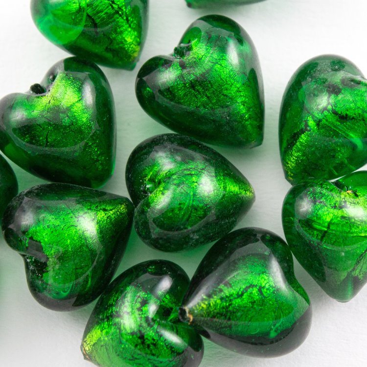 12 Perle Vetro - Tondo Pastiglia - 25x10 Mm - Colori Misti Con Foglia Argento Spezzata - Lotto - KMCP - Italia - Foto 13