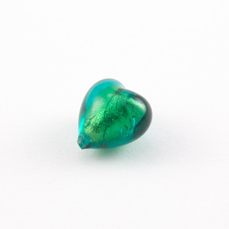 Cuore Amore - Nero con oro 24 carati - Vetro di Murano originale Omg