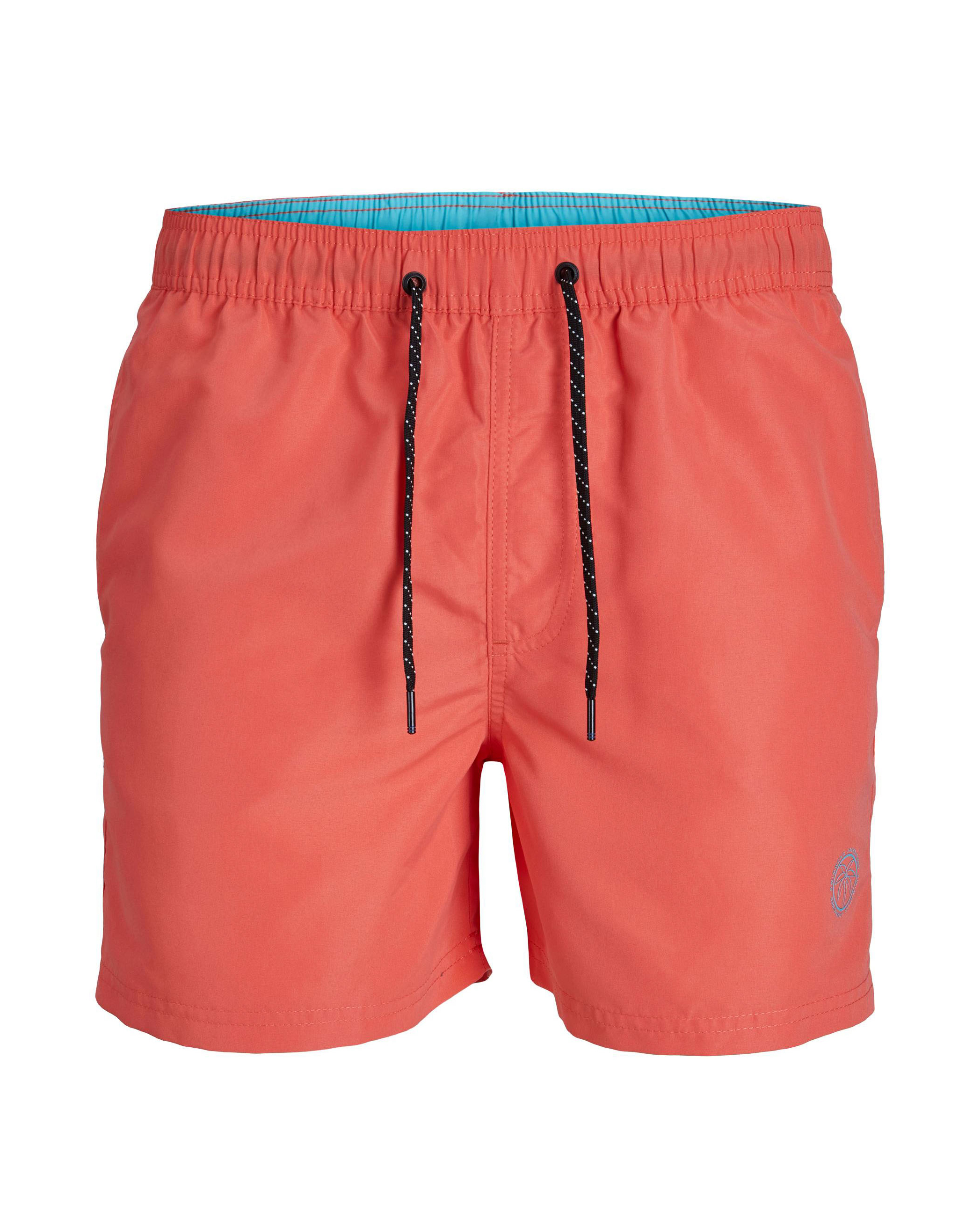 Boxer mare corallo tinta unita con taschino sul retro