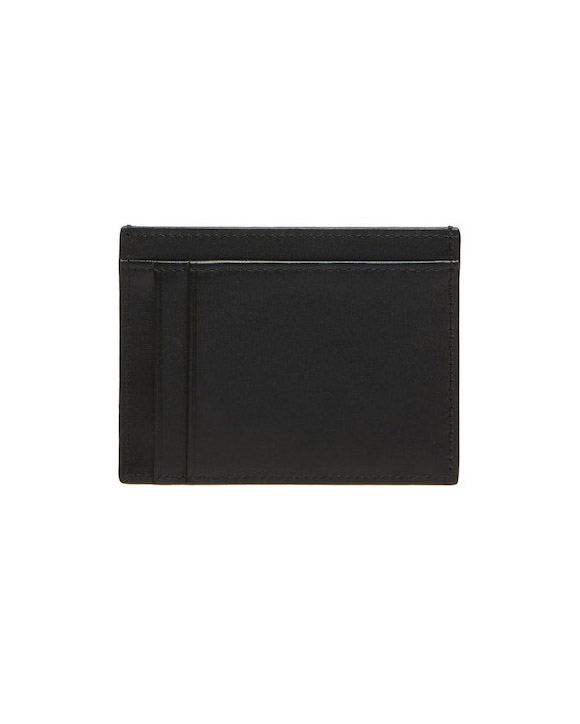 Portacarte AX nero in pelle liscia con logo image