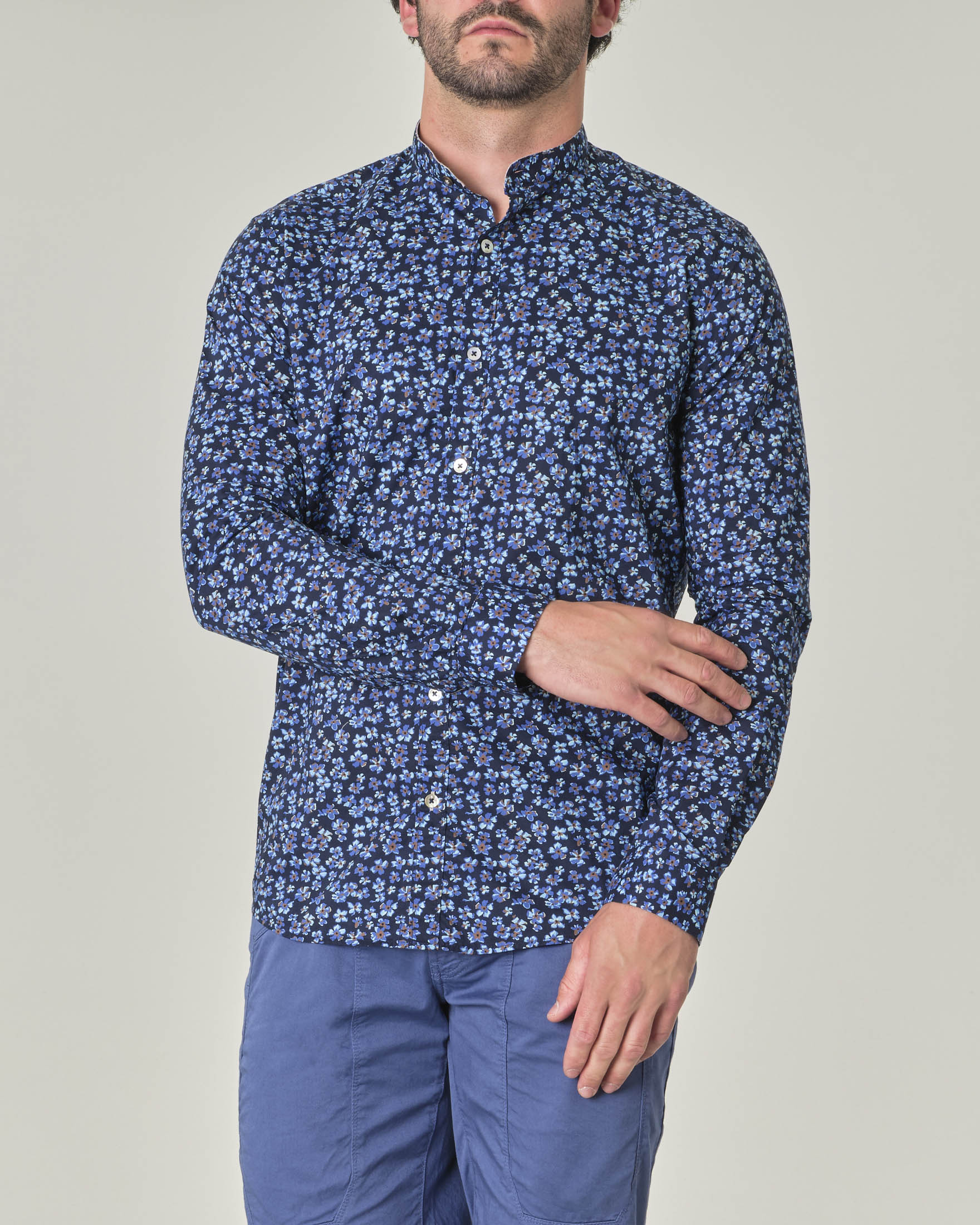 Camicia hot sale blu uomo