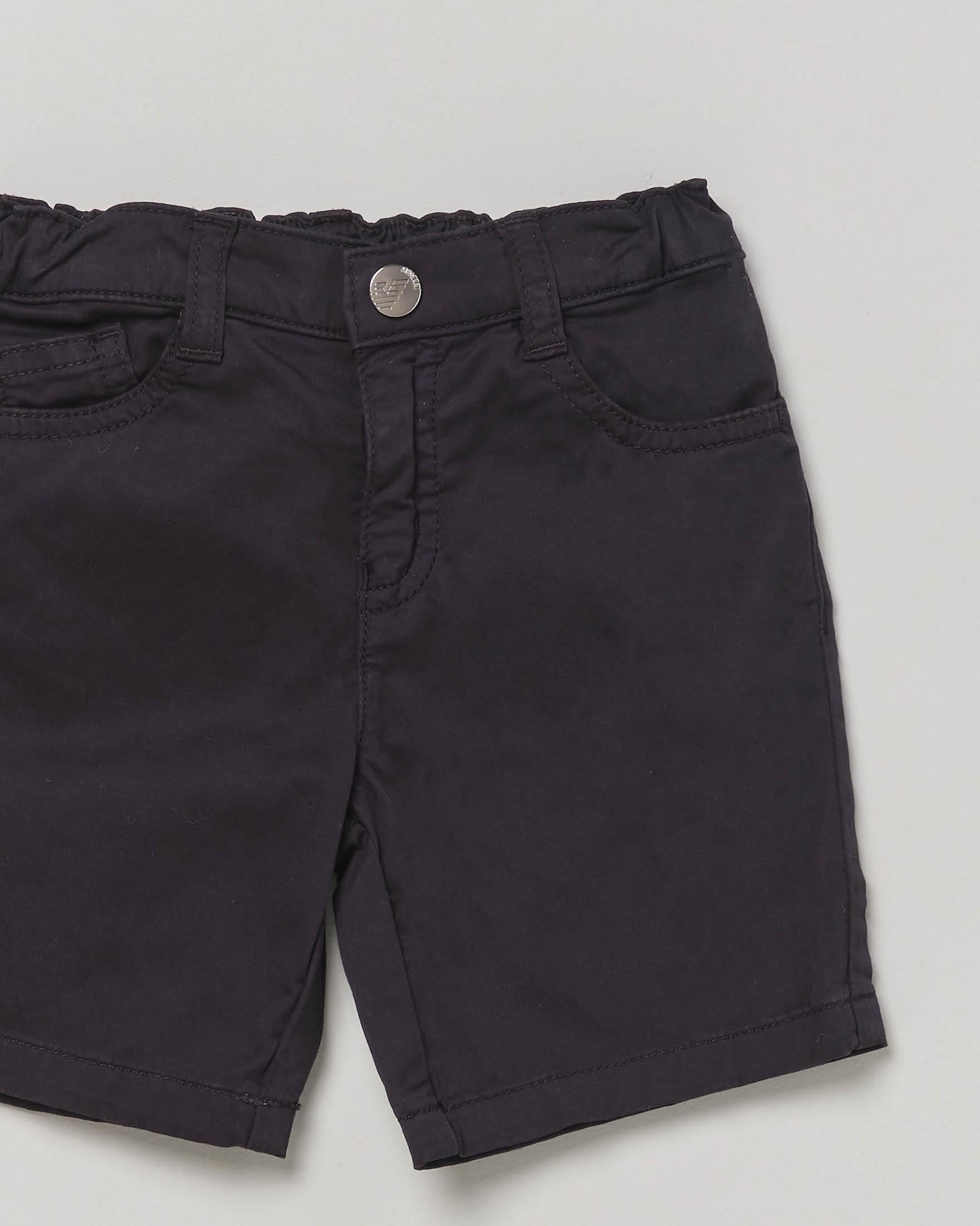 Bermuda blu notte in garbadina di cotone stretch 9-36 mesi image