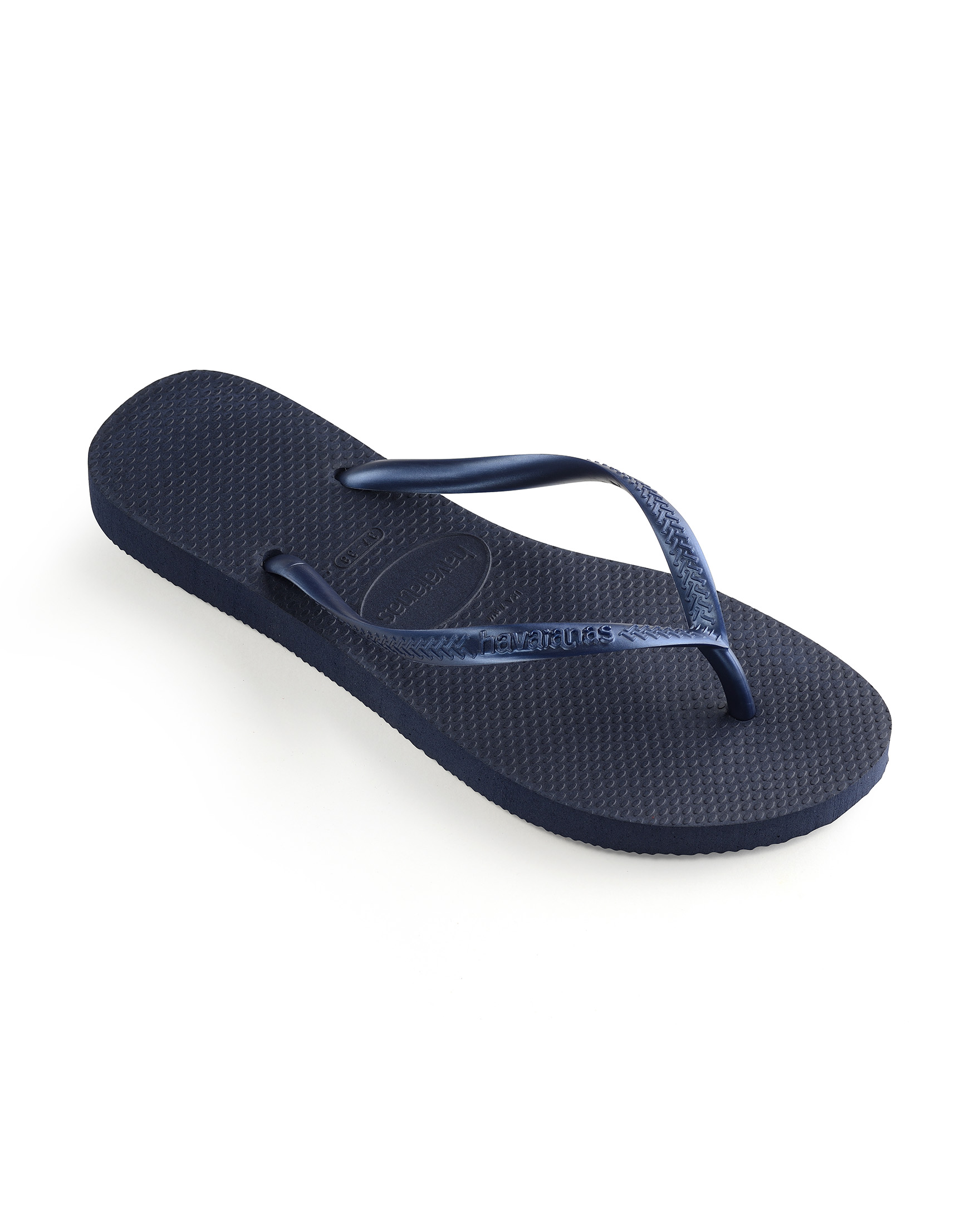 Havaianas Slim blu con fascette tono su tono con logo in rilievo