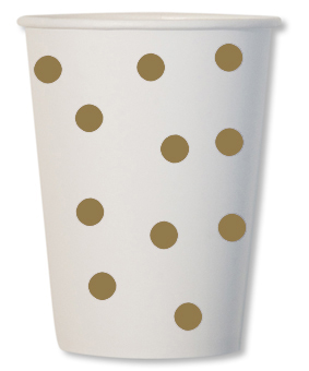 10 BICCHIERI cc.250 POIS ORO