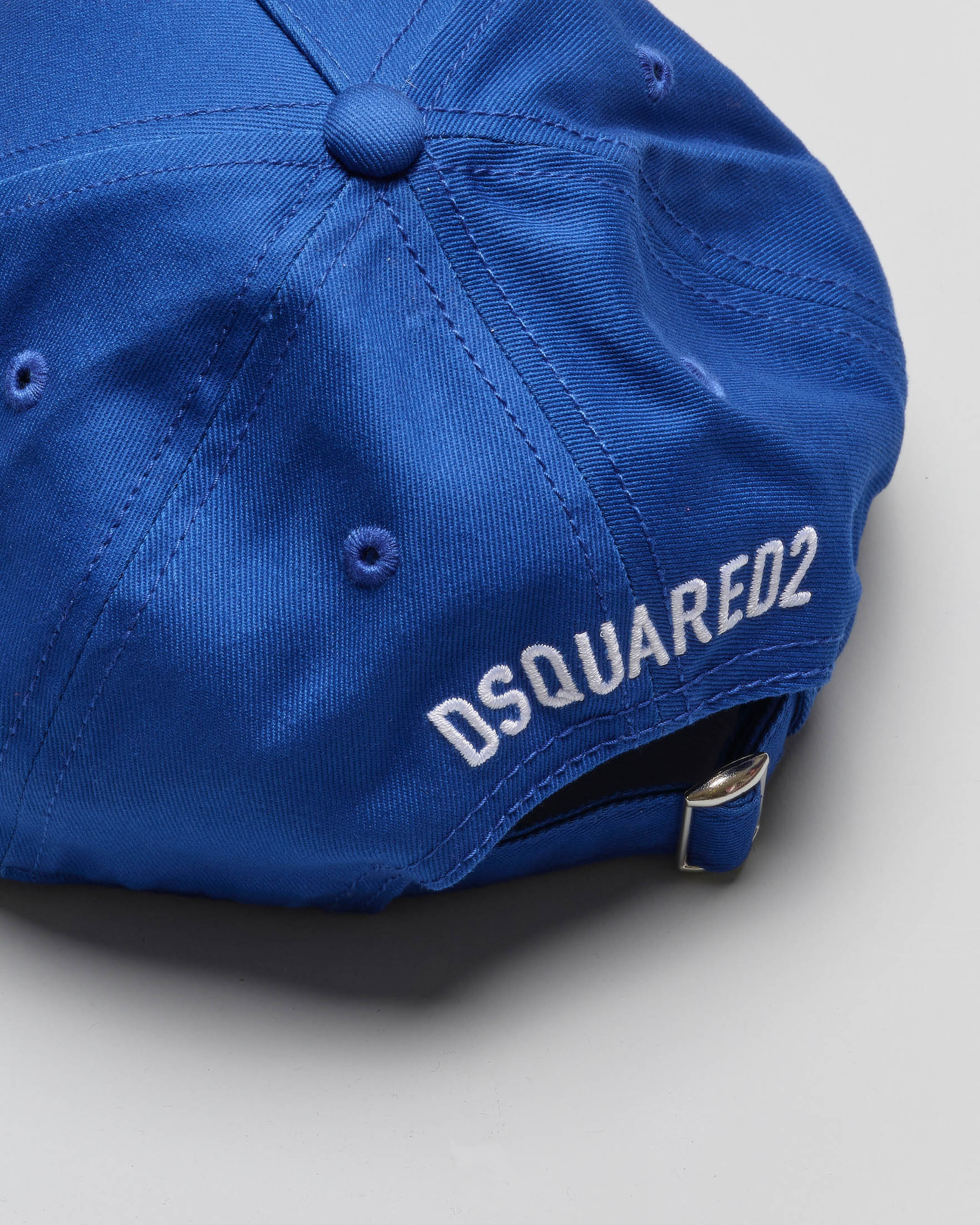 Berretto blu royal con frontino e logo stampato image