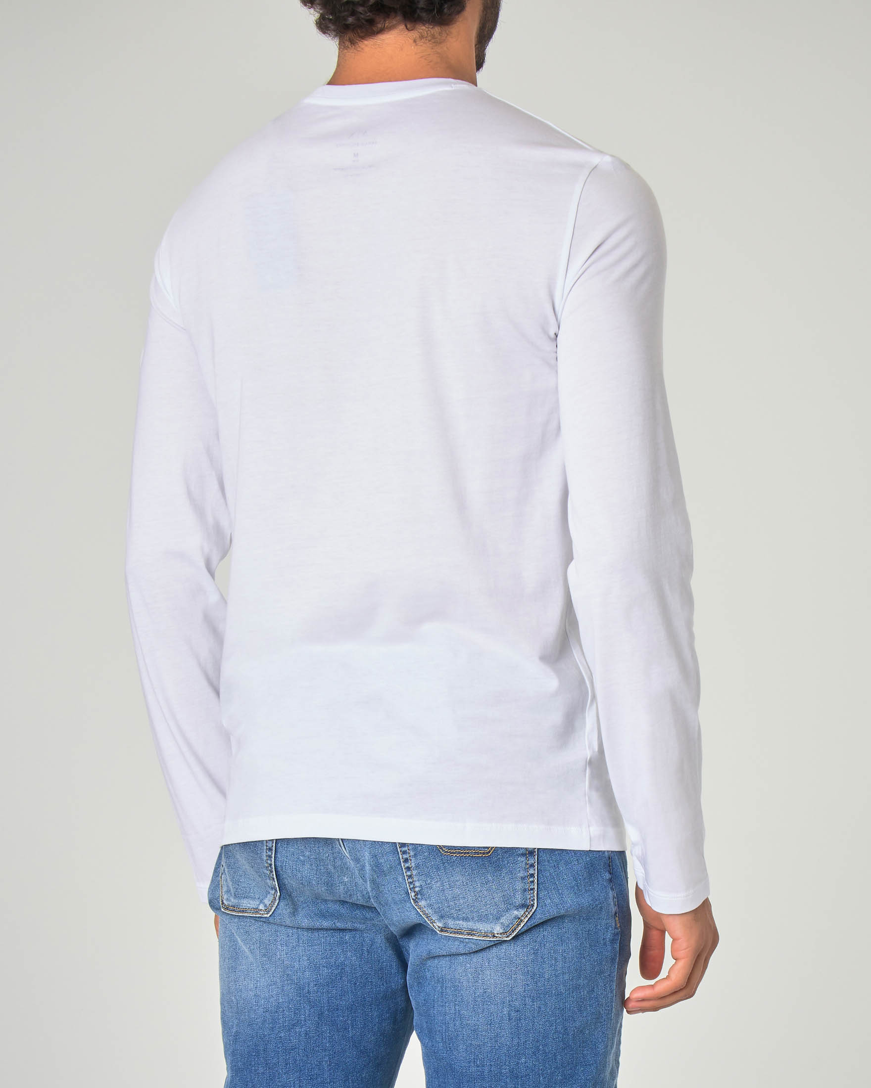Nimega T Shirt Manica Lunga Bianca In Cotone