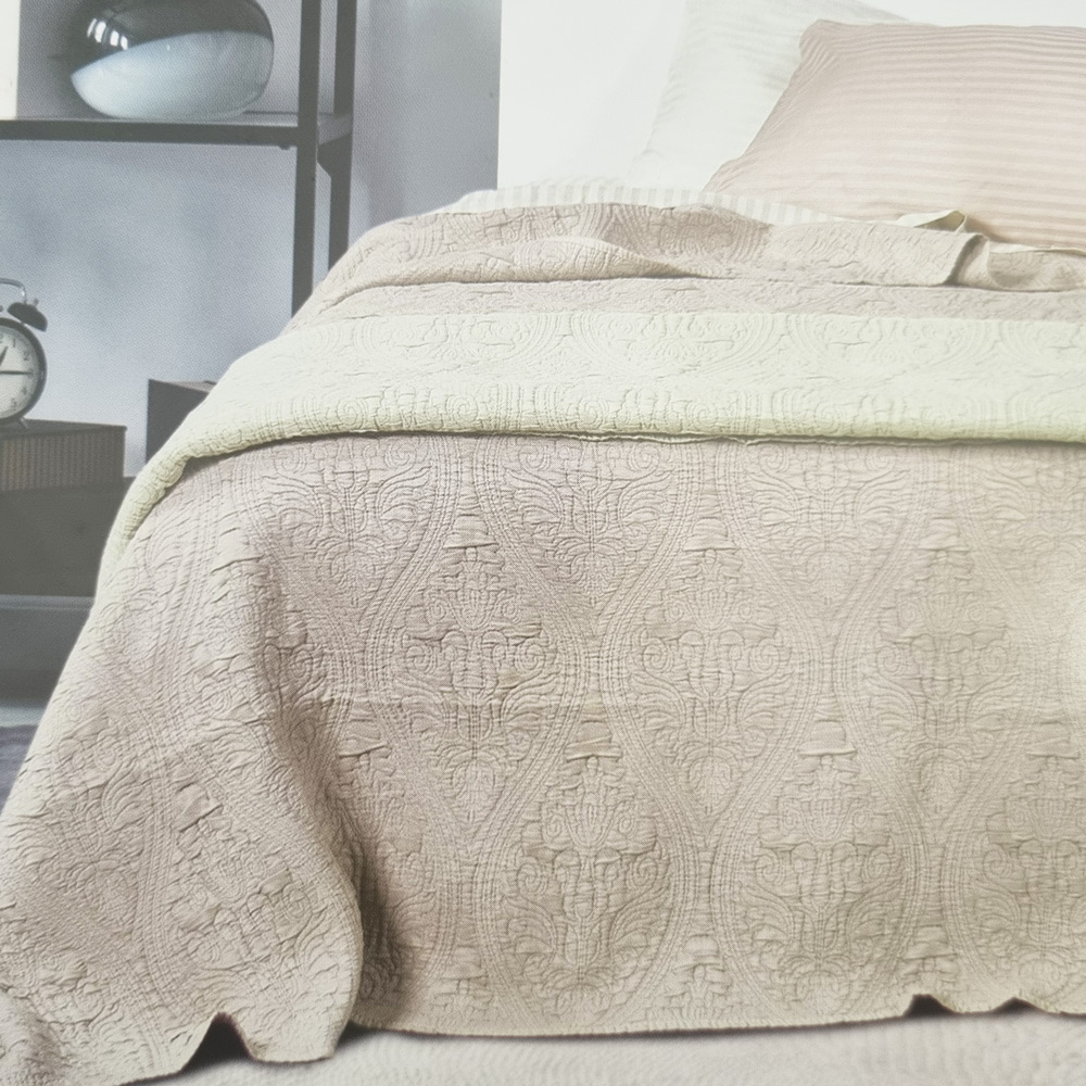 Qucover Copriletto Matrimoniale Cotone, Copriletto Matrimoniale Beige con  motivo a foglie, Copriletto Trapuntato Extra Morbido, Copriletto 230x250cm  per primavera, estate, autunno e inverno : : Casa e cucina