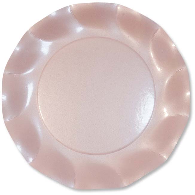 10 PIATTI GRANDI PETALO Ø 27 ROSA PERLATO 