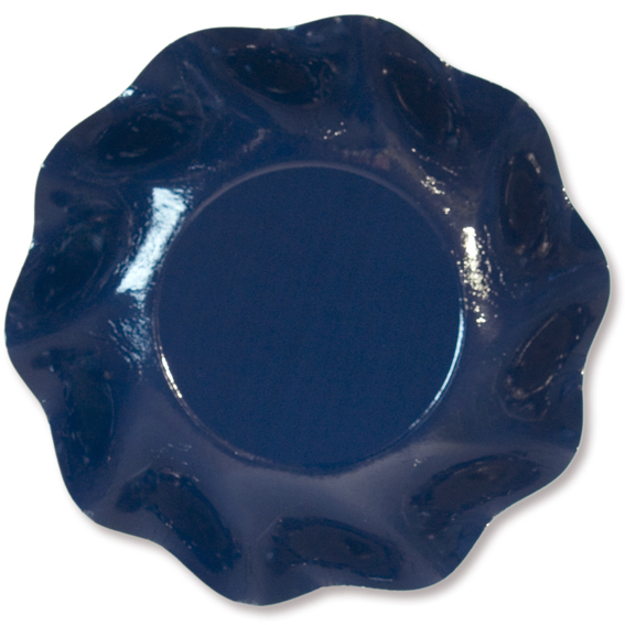 10 PIATTI SCODELLE PETALO Ø 24 BLU