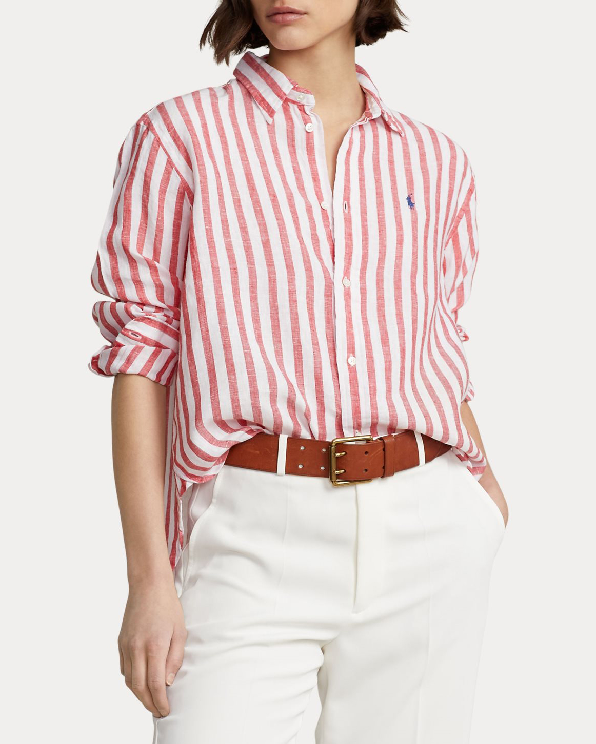 Camicia lino bianca ralph on sale lauren