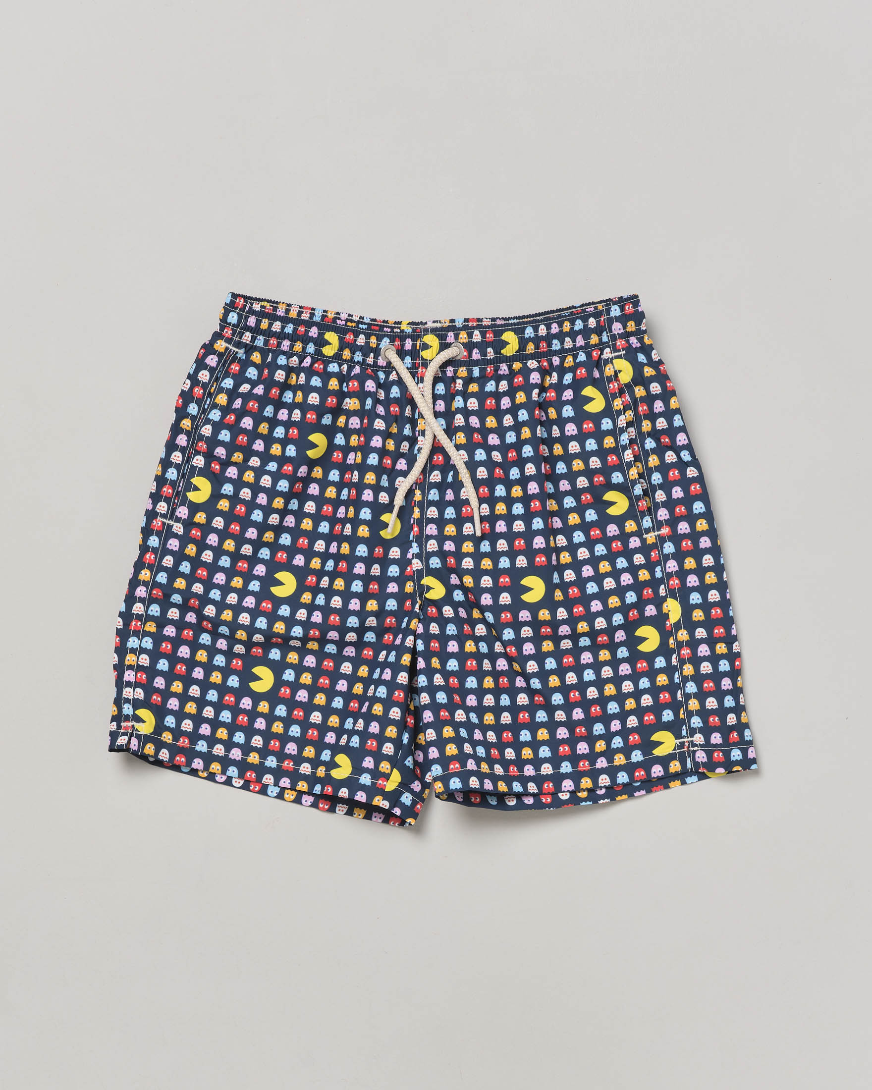 Boxer mare blu Jean Lighting con stampa Pac-Man© multicolor