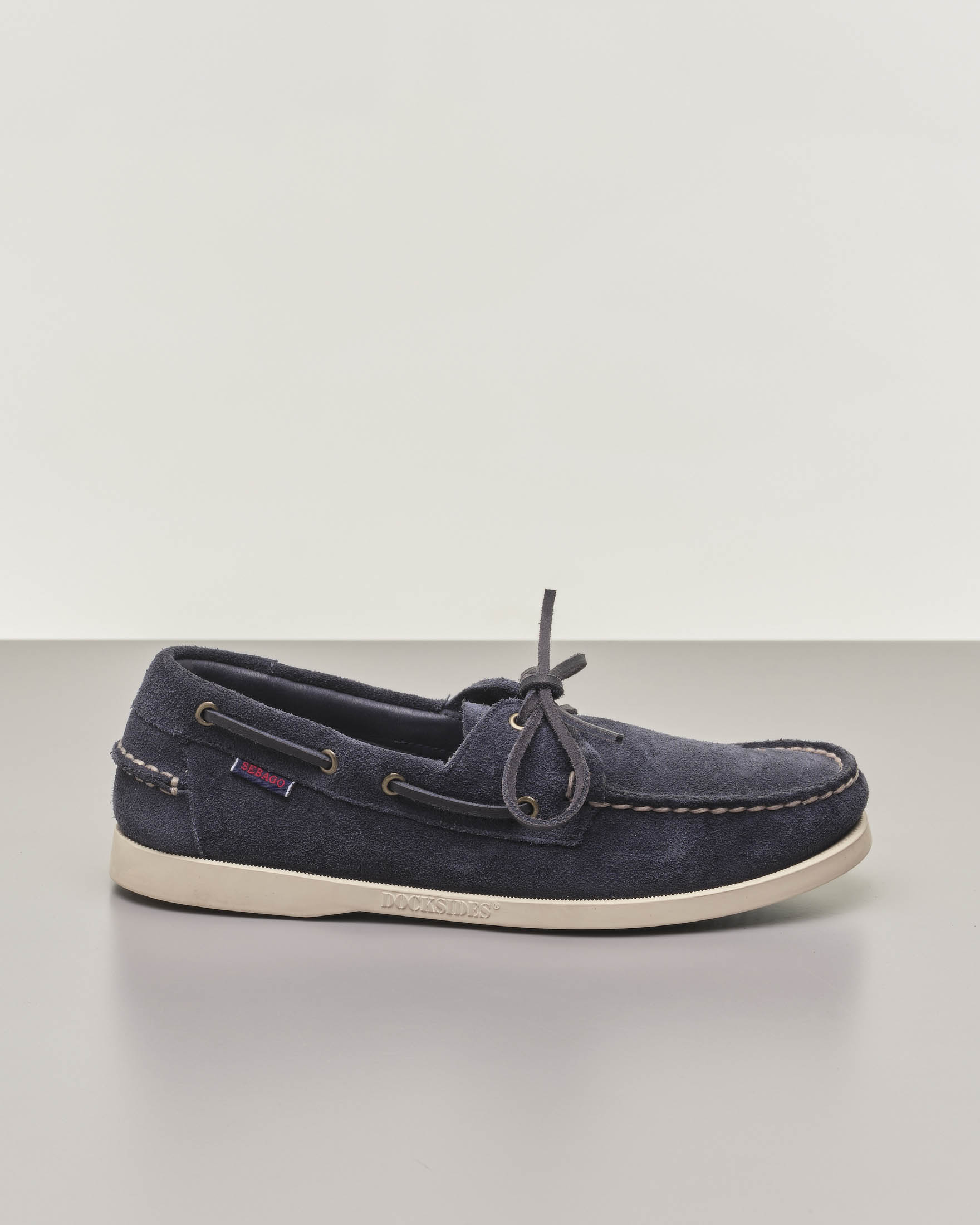 Mocassino da barca Portland in pelle scamosciata blu