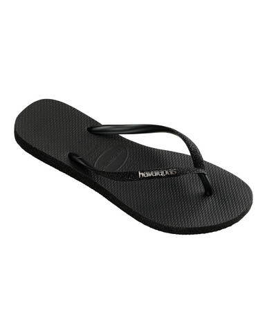 Slim Sparkle II nero con glitter sulle fascette con logo in metallo