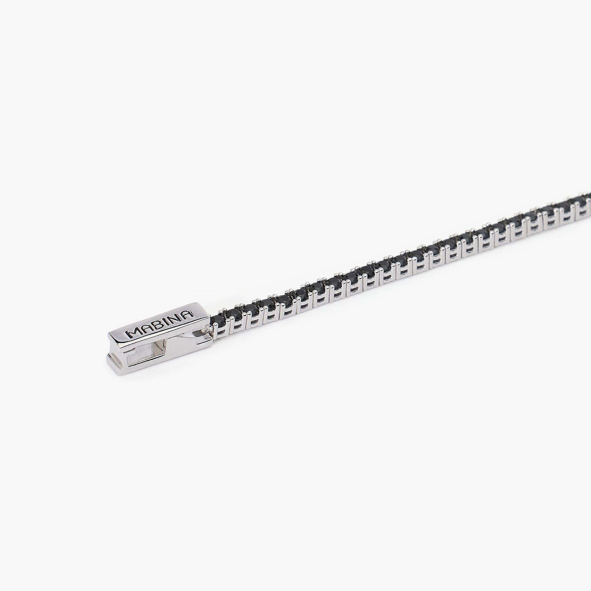 Bracciale Tennis Nero - View1