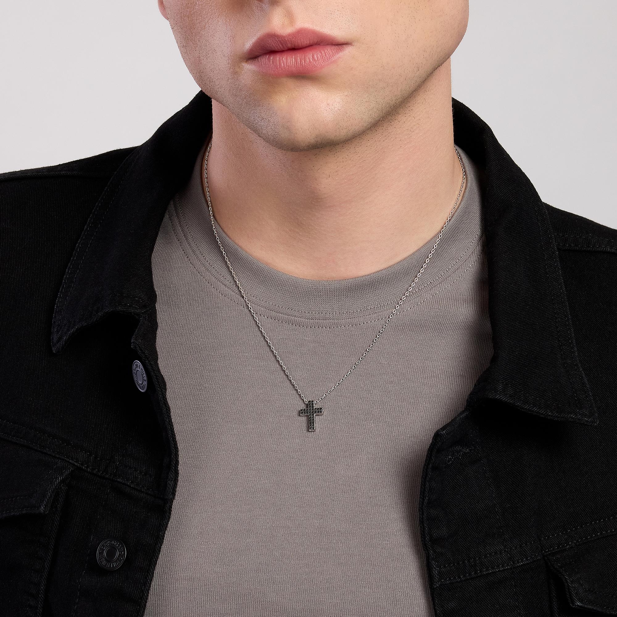 Collana In Argento Con Croce Pendente - View2