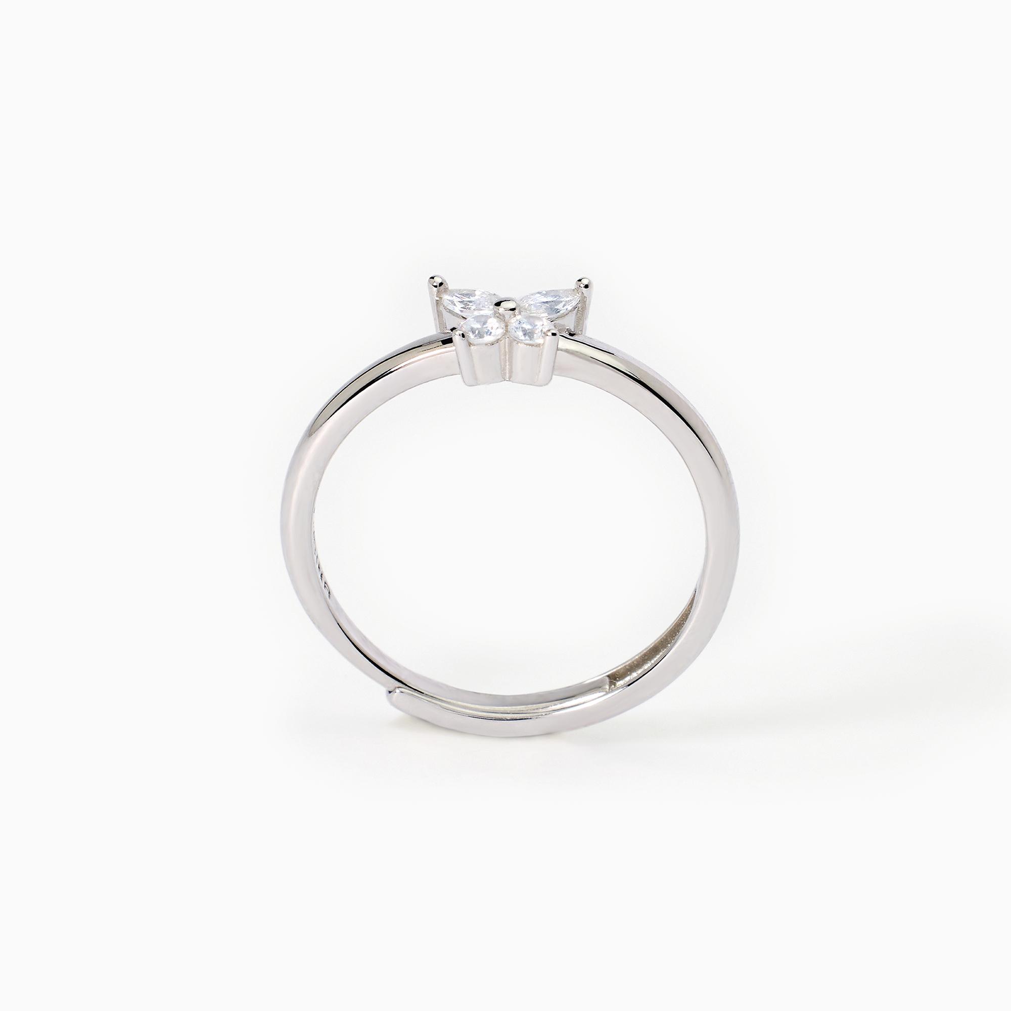 Anello Con Zirconi Rosa Taglio Marquise - View1