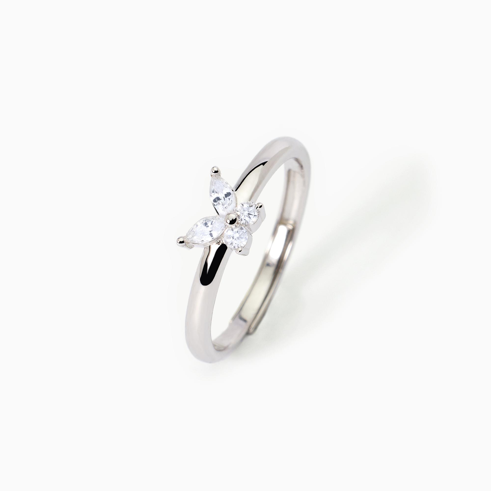 Anello Con Zirconi Rosa Taglio Marquise - View2