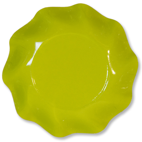 10 PIATTI COPPETTA PETALO Ø 18,5  VERDE LIME