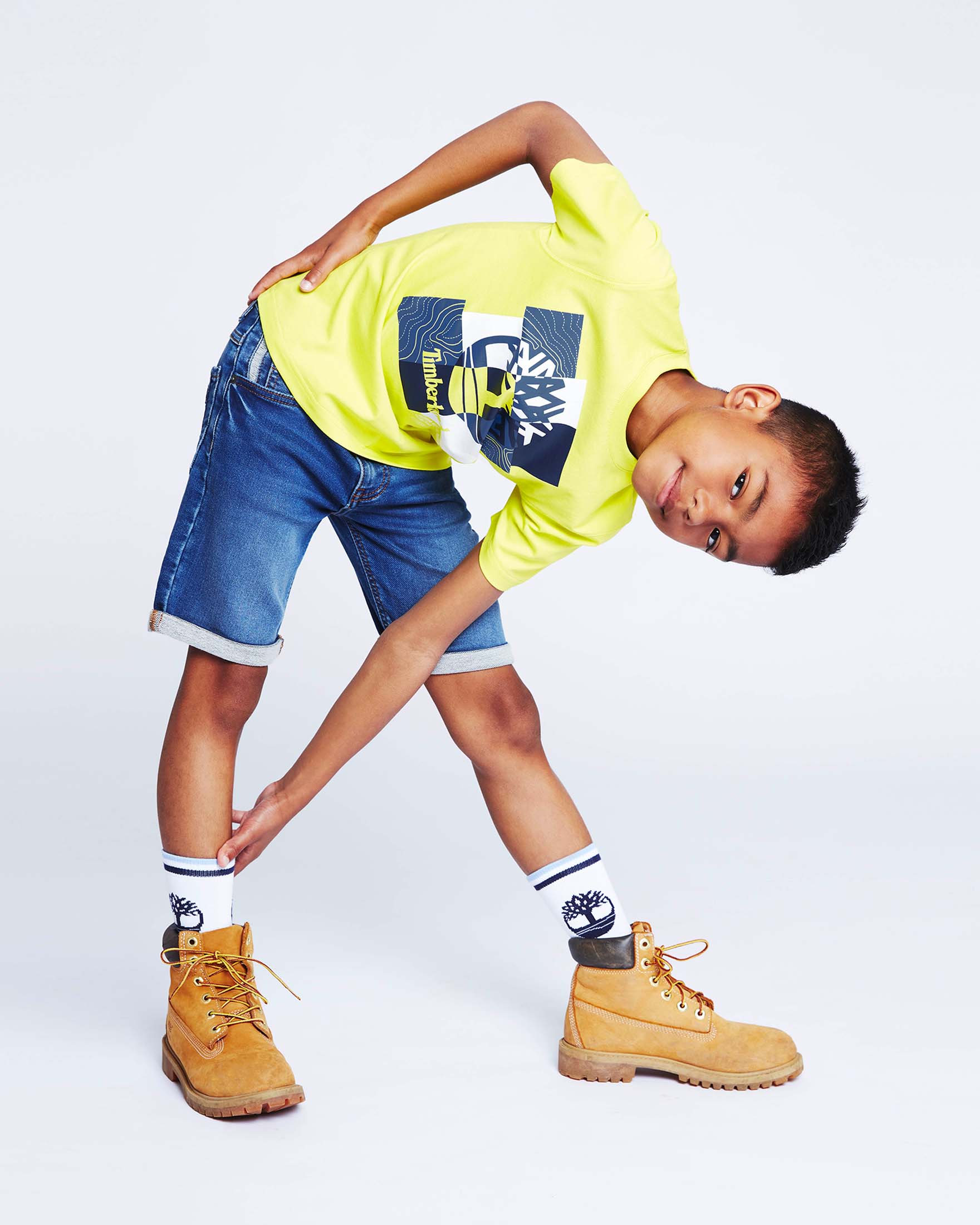 Bermuda in cotone stretch lavaggio scuro stone washed 6-12 anni