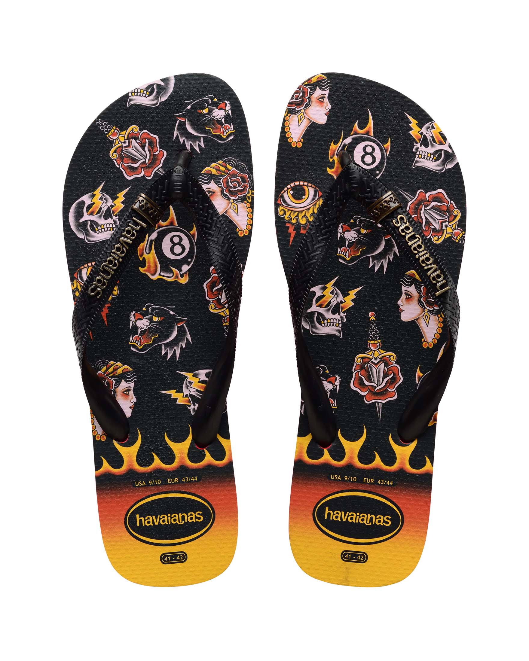 Havaianas Top Tribo in fantasia tattoo con fascetta nera