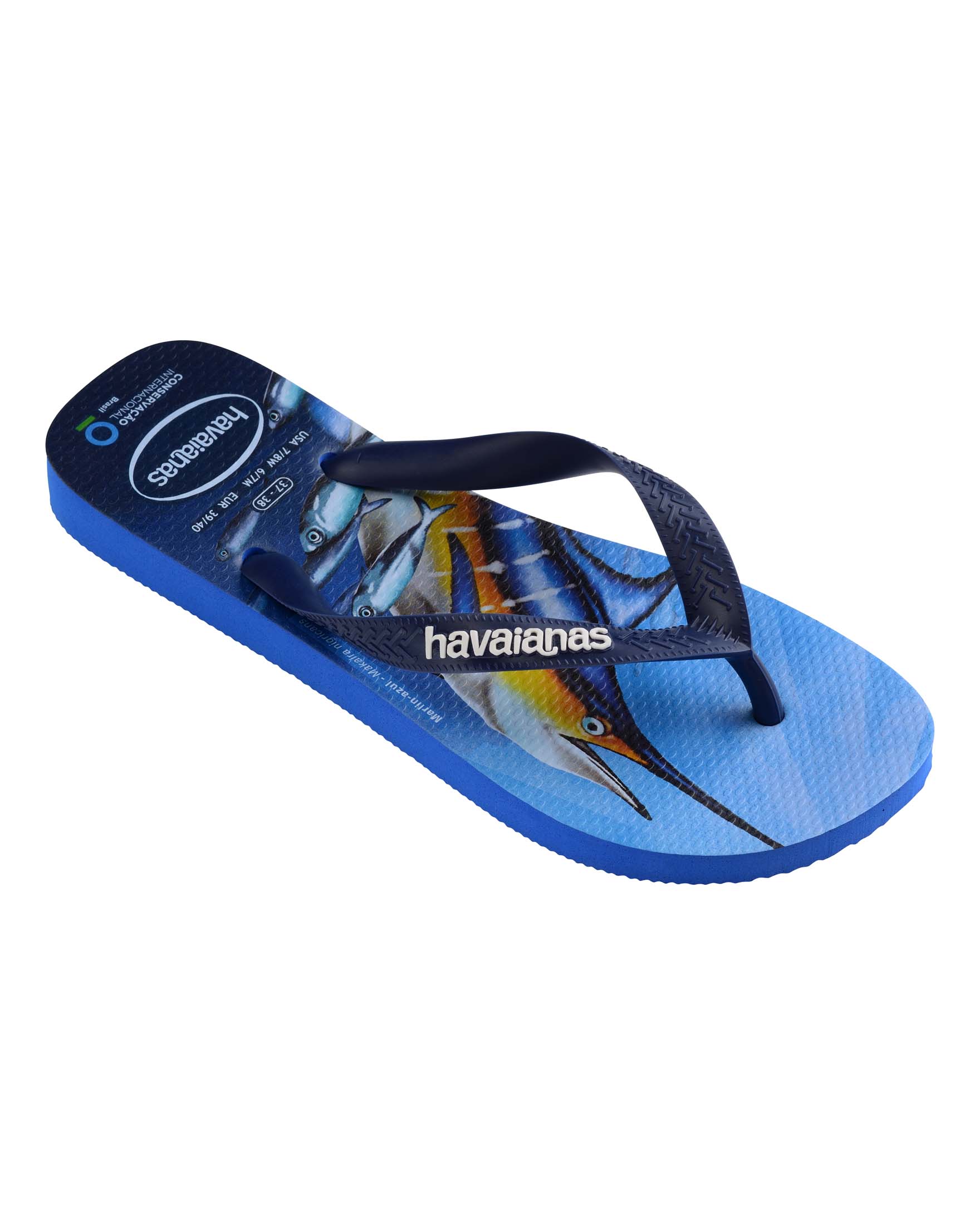 Havaianas Conservación Internacional con fascetta blu e logo bianco