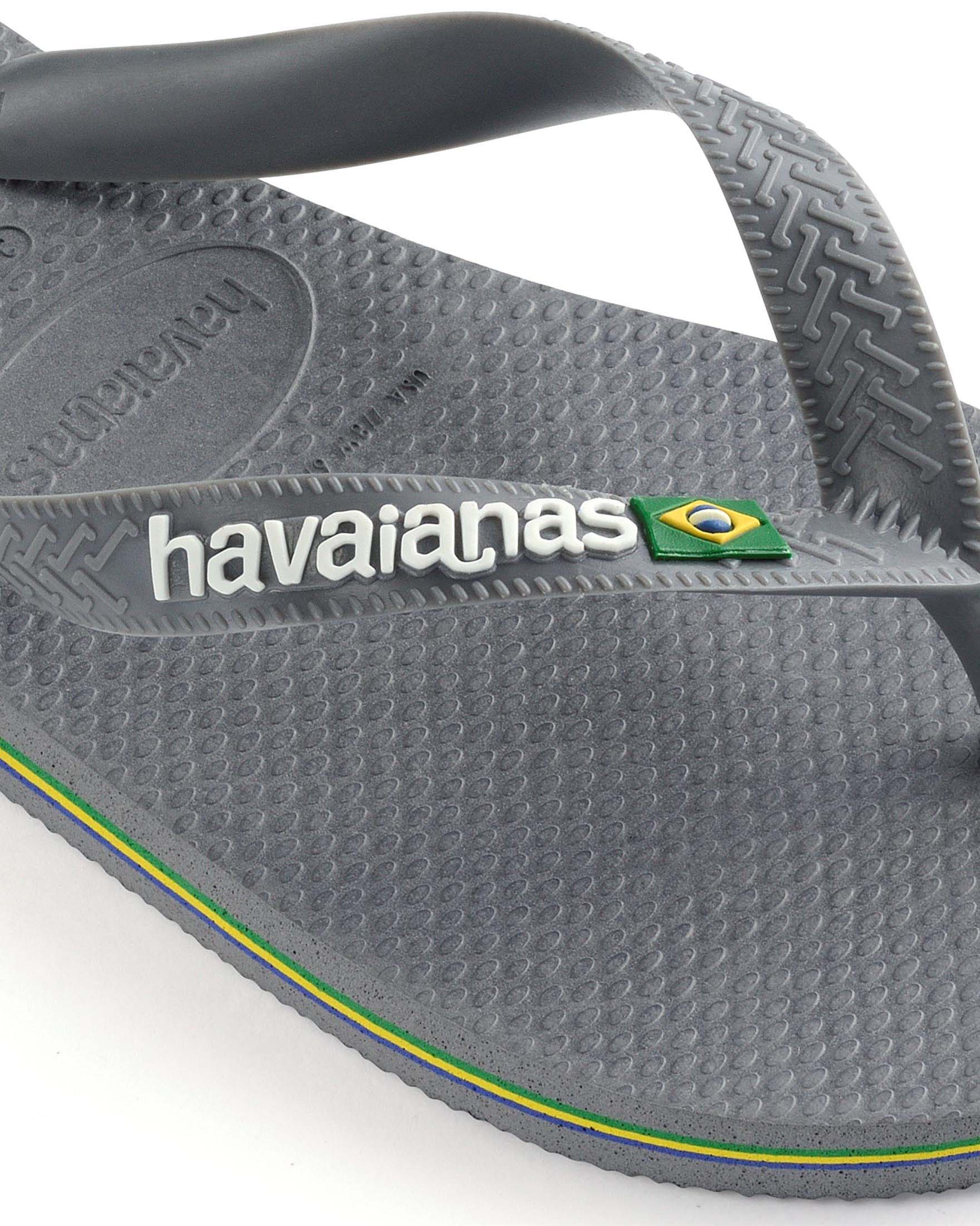 Havaianas Brasil Logo grigio con logo bianco