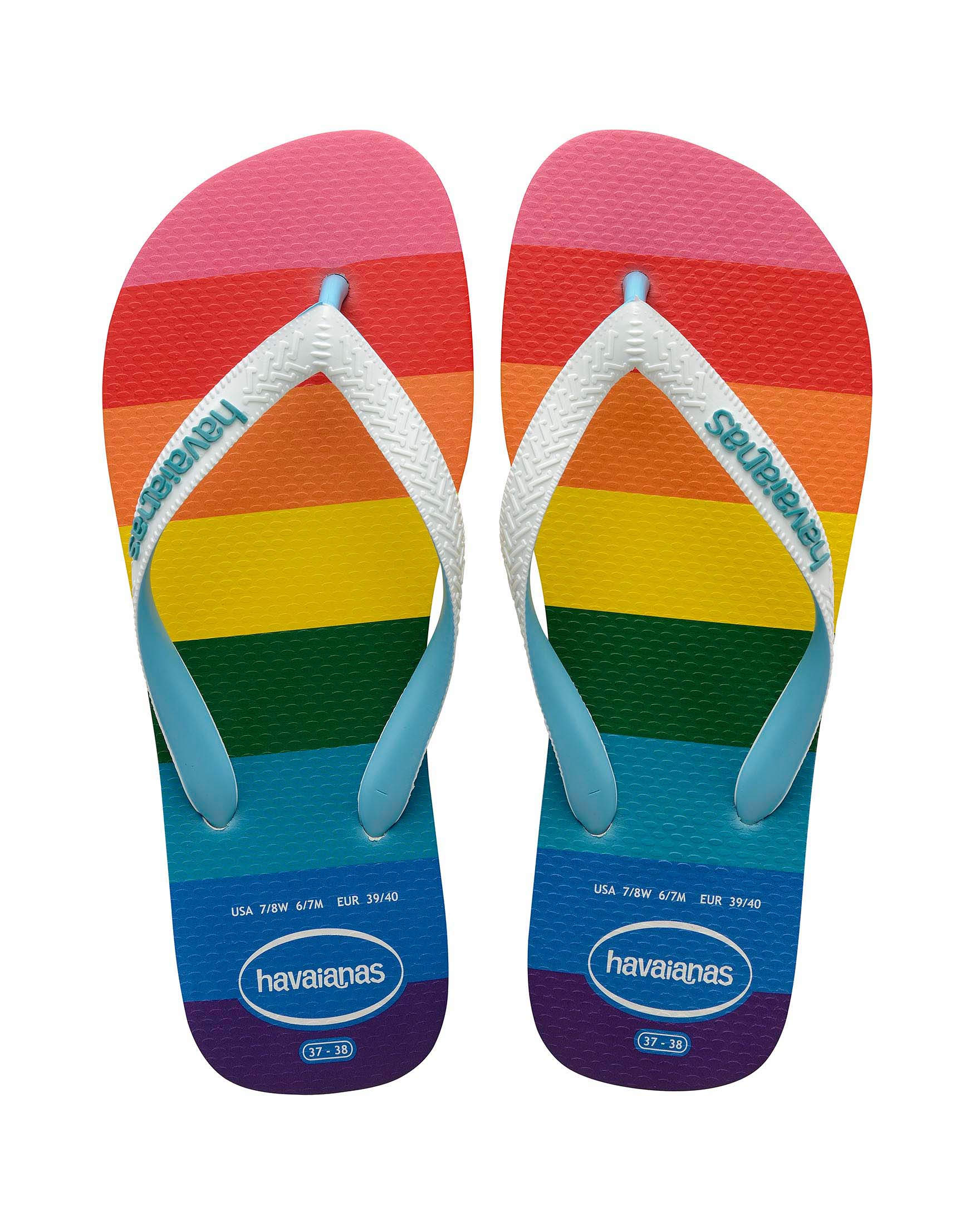 Havaianas Top Pride Allover con fascetta bianca e logo turchese