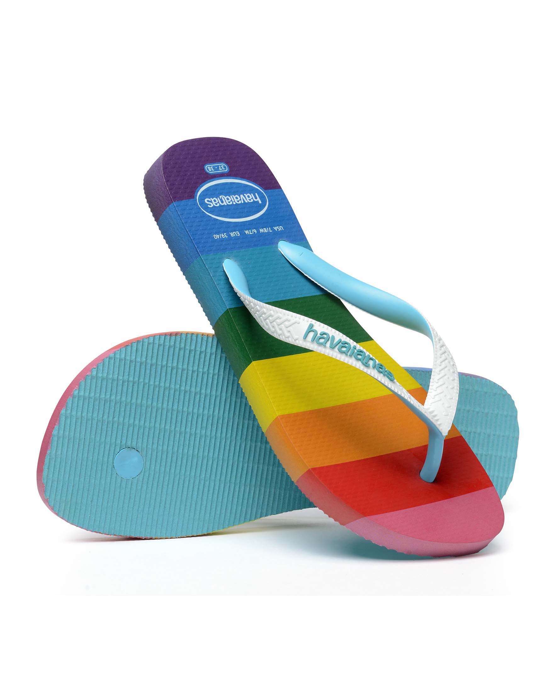 Havaianas Top Pride Allover con fascetta bianca e logo turchese