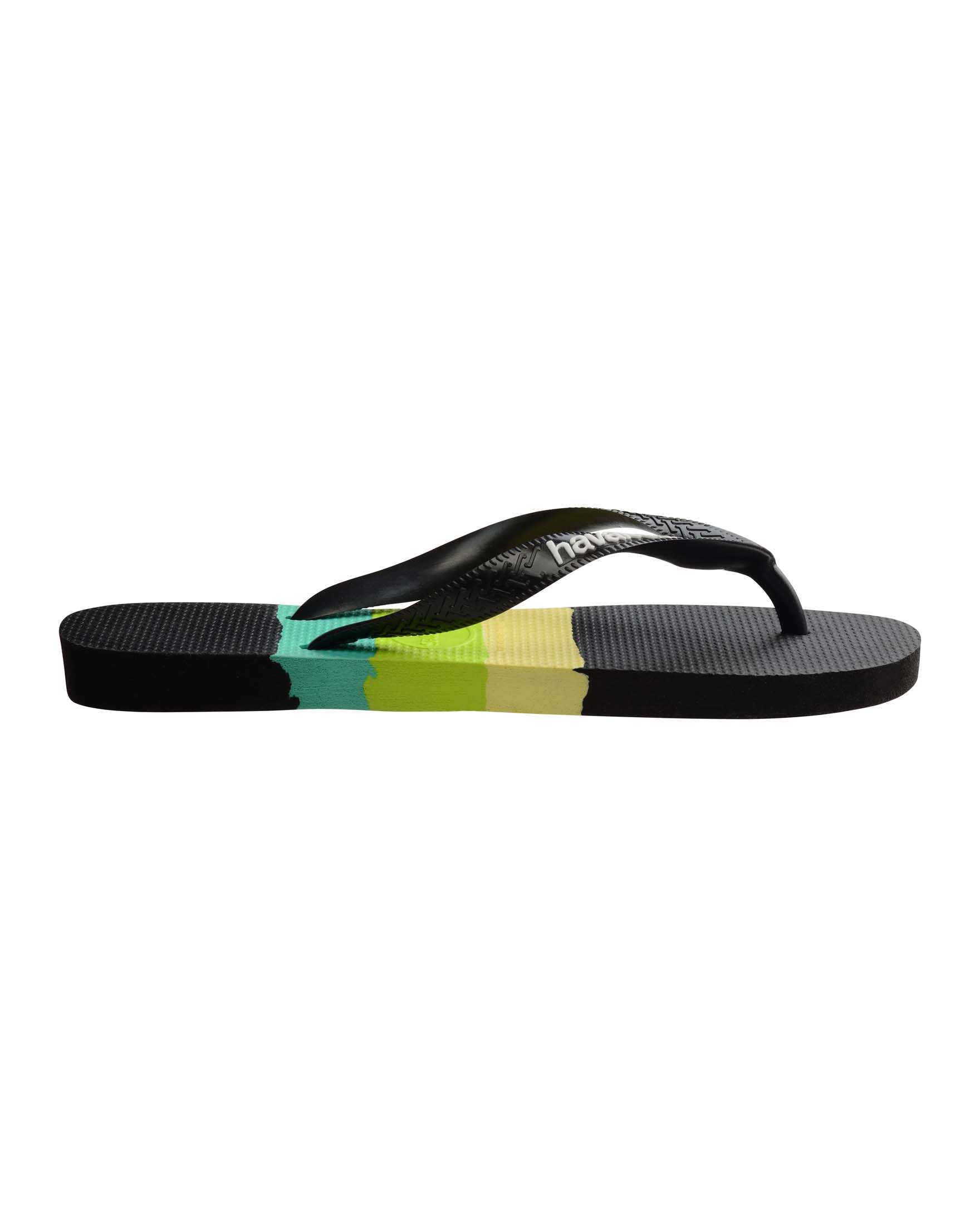 Havaianas Brasil Tech nera con fascia a tre colori sulla suola