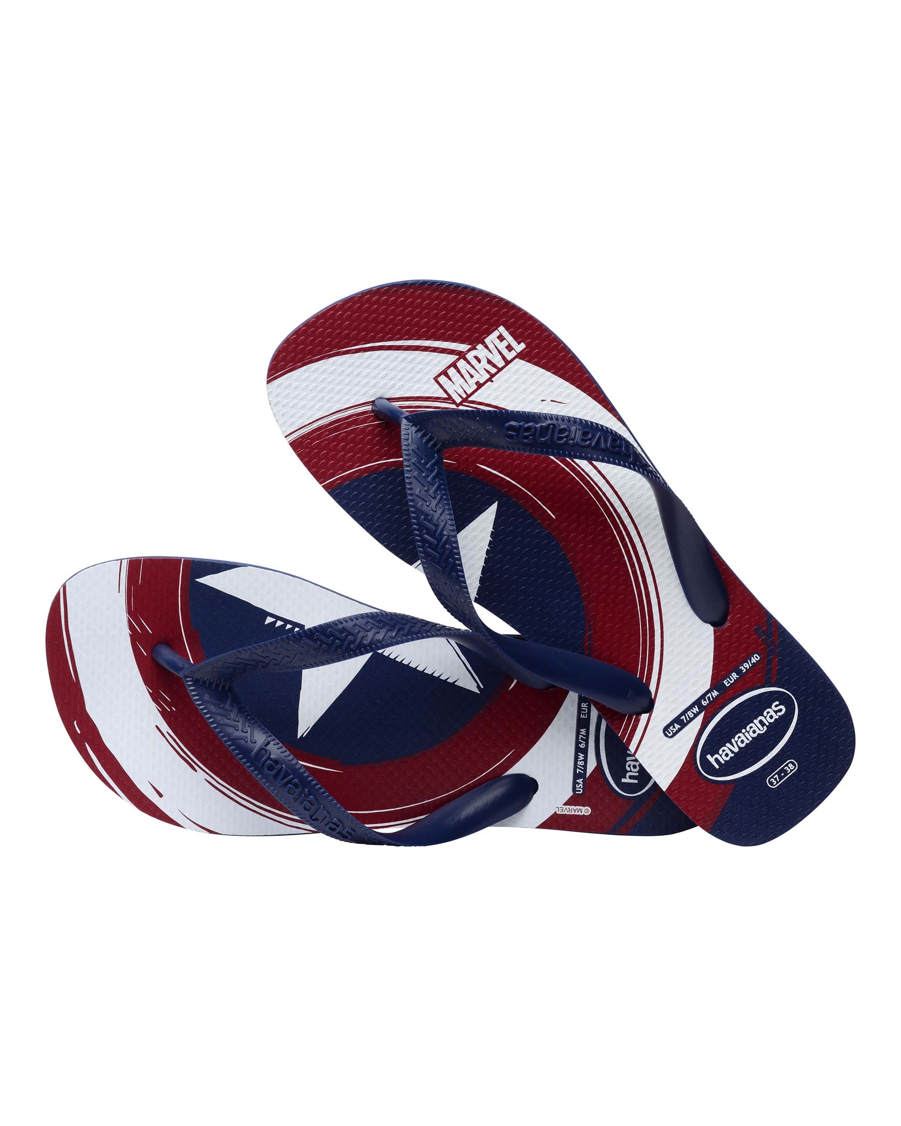 Havaianas Top Marvel Logomania in fantasia Captain America