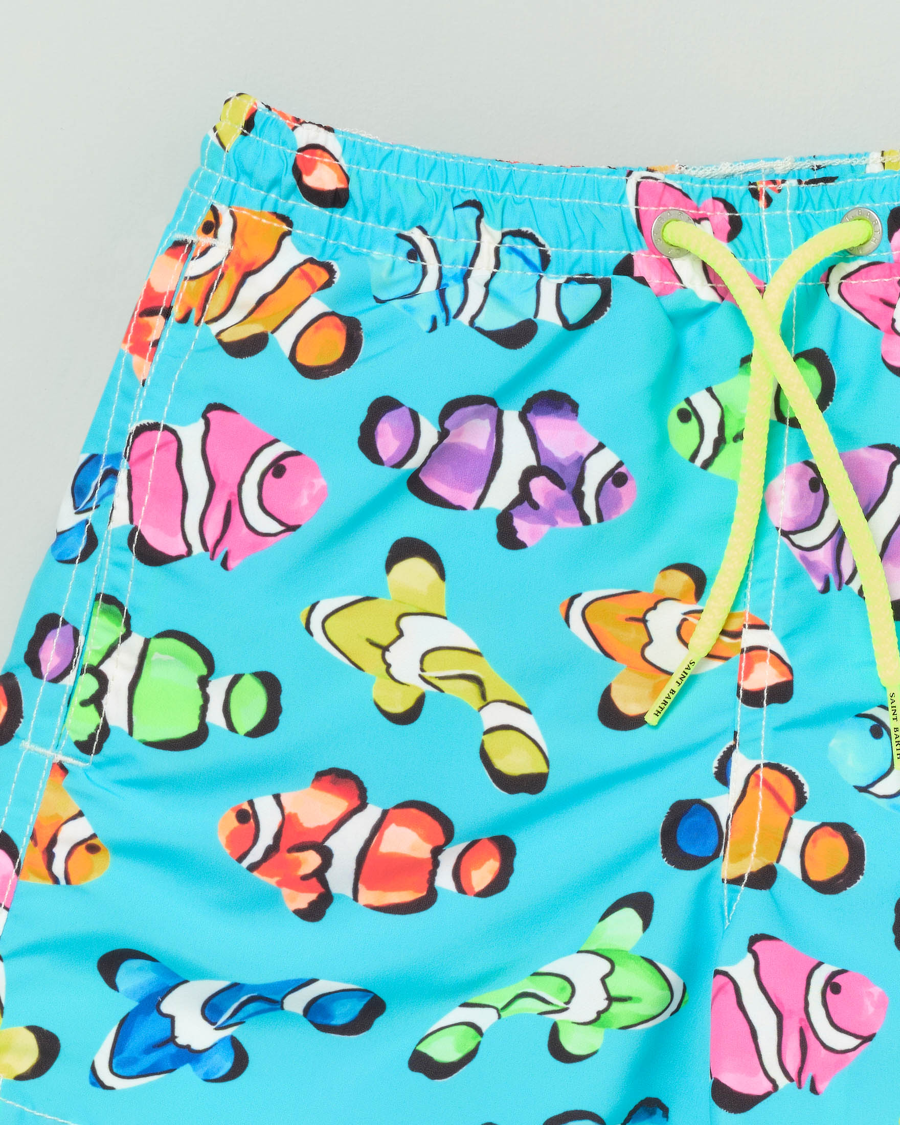 Boxer mare azzurro con stampa pesci multicolor image