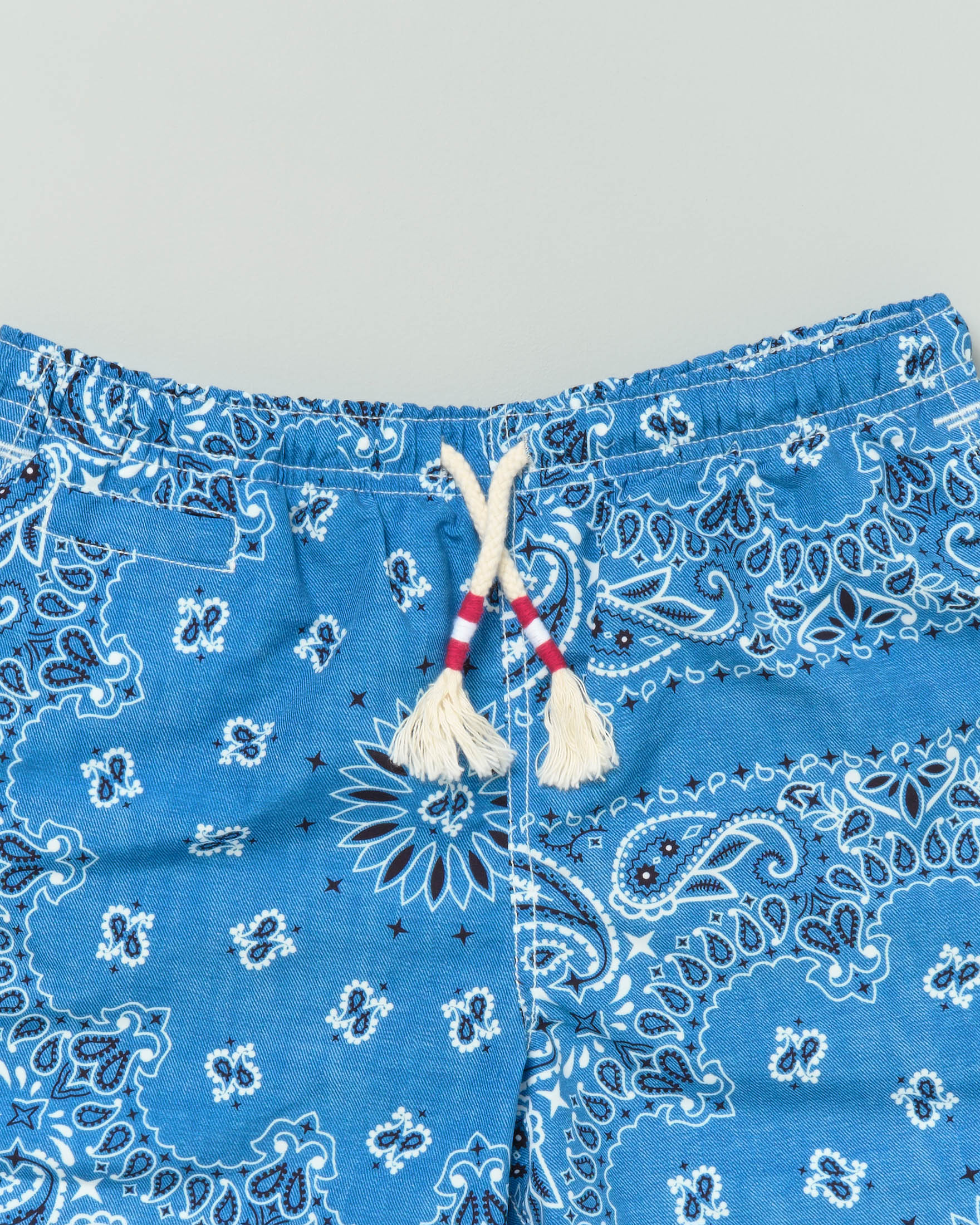 Boxer mare MC2 Saint Barth blu denim con stampa bandana  image