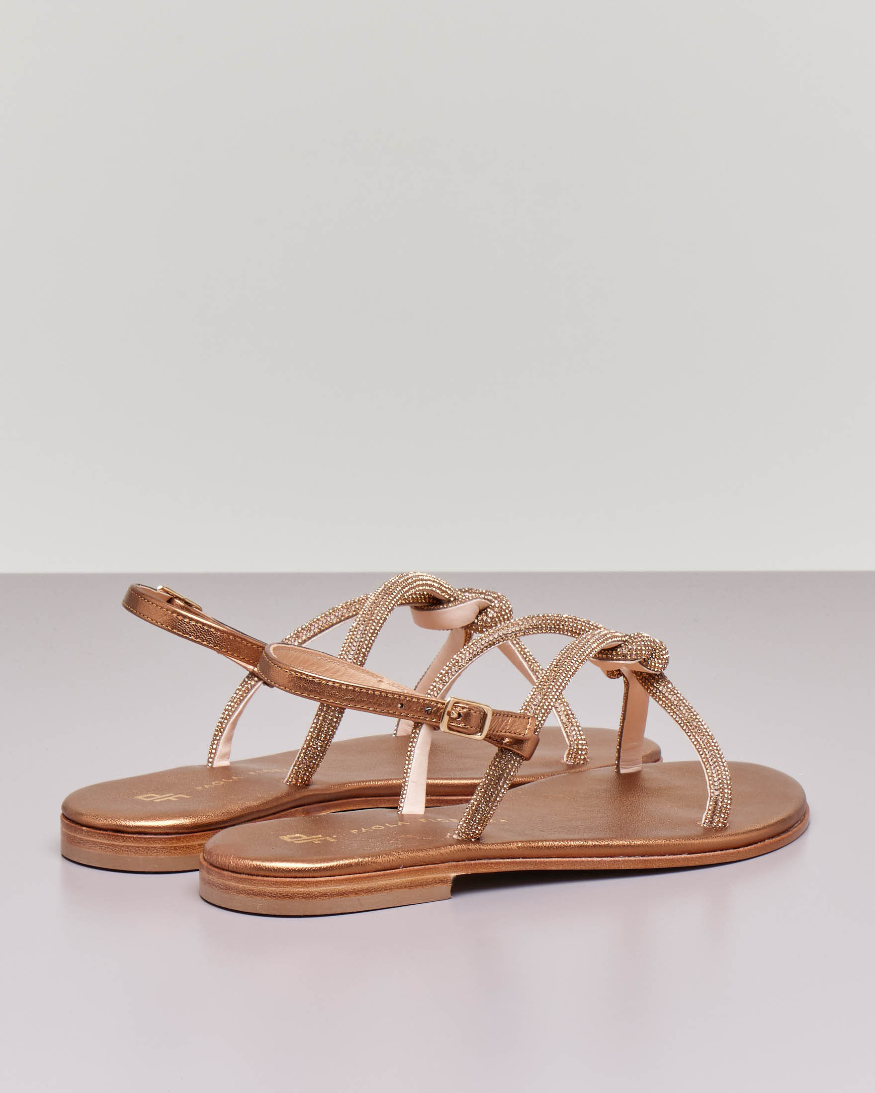 Sandali Con Strisce Sottili In Pelle Color Oro - Legati Alla Gamba, Stile Romano - Foto 11