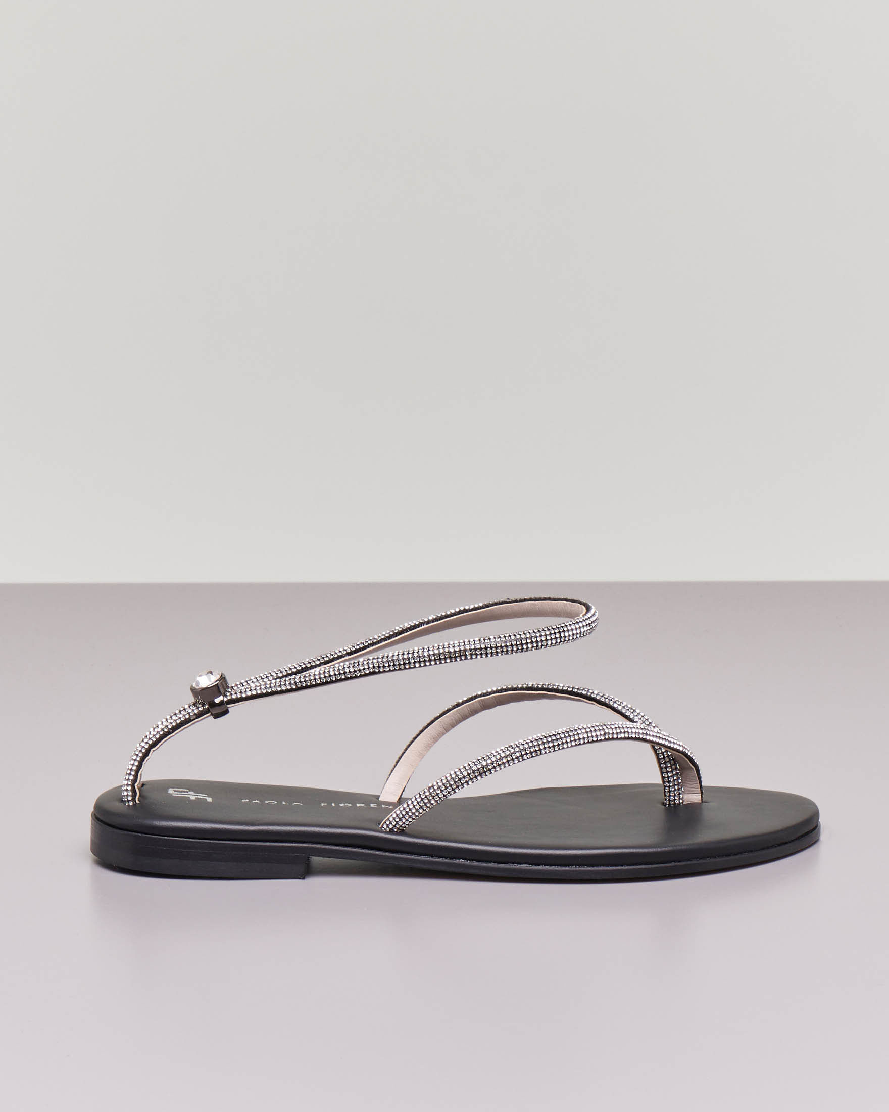 Sandali Infradito Donna Con Cinturino Alla Caviglia - Essentials Pelle Sintetica - Foto 8