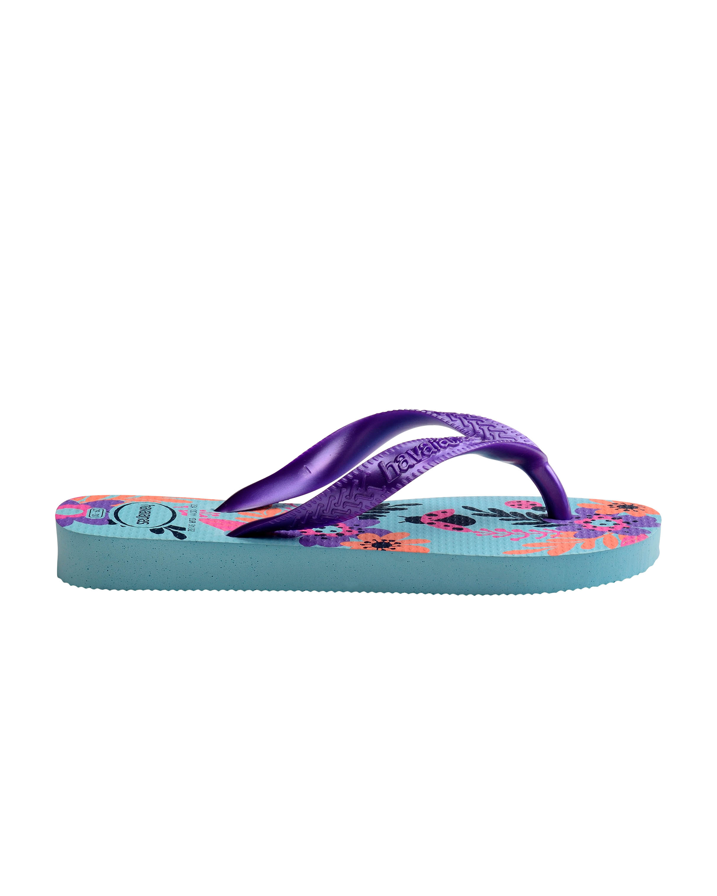 Havaianas Kids Flores verde acqua con stampa floreale e fascetta viola 
