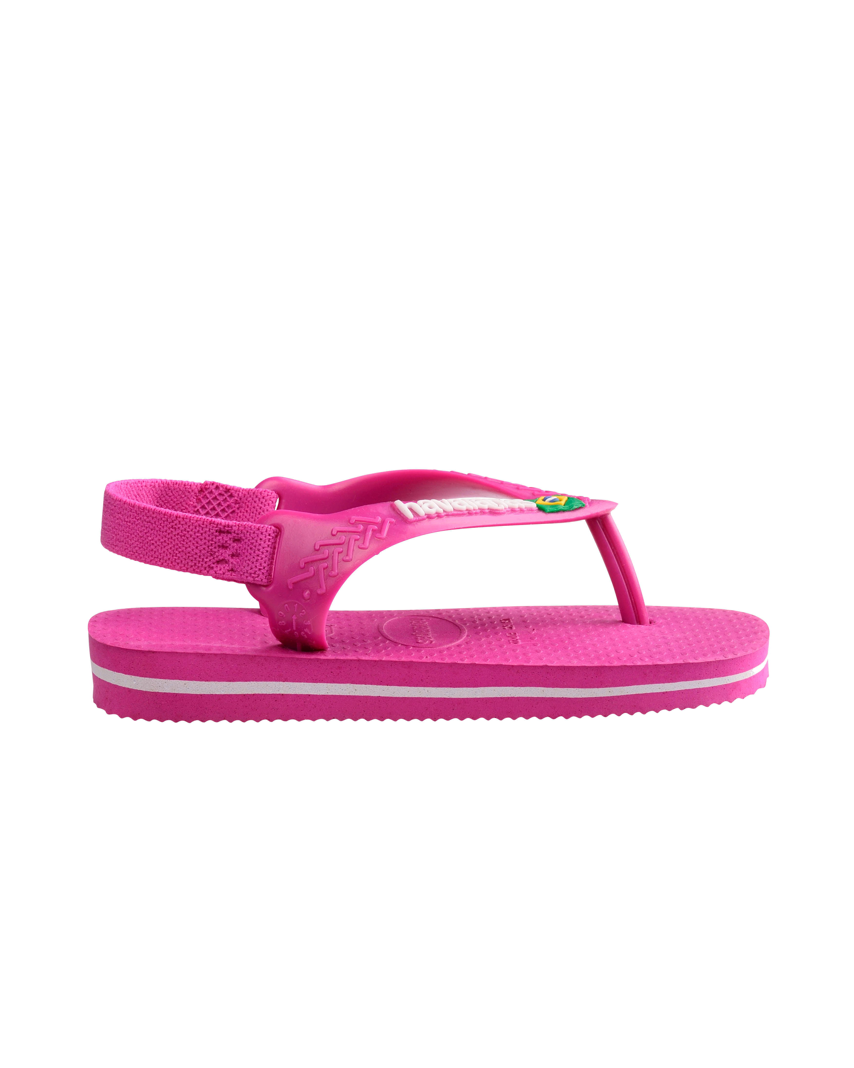Havaianas Baby Brasil Logo II fucsia con logo bianco 