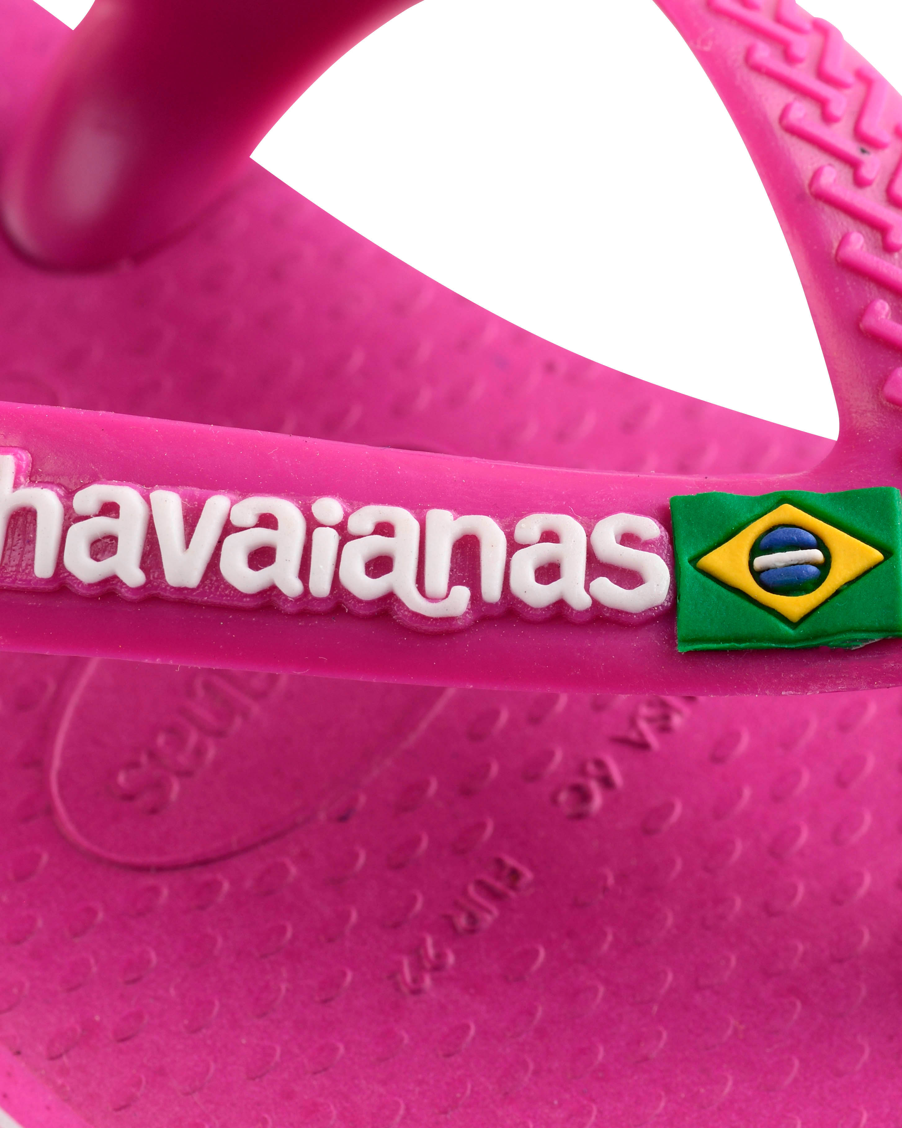 Havaianas Baby Brasil Logo II fucsia con logo bianco 